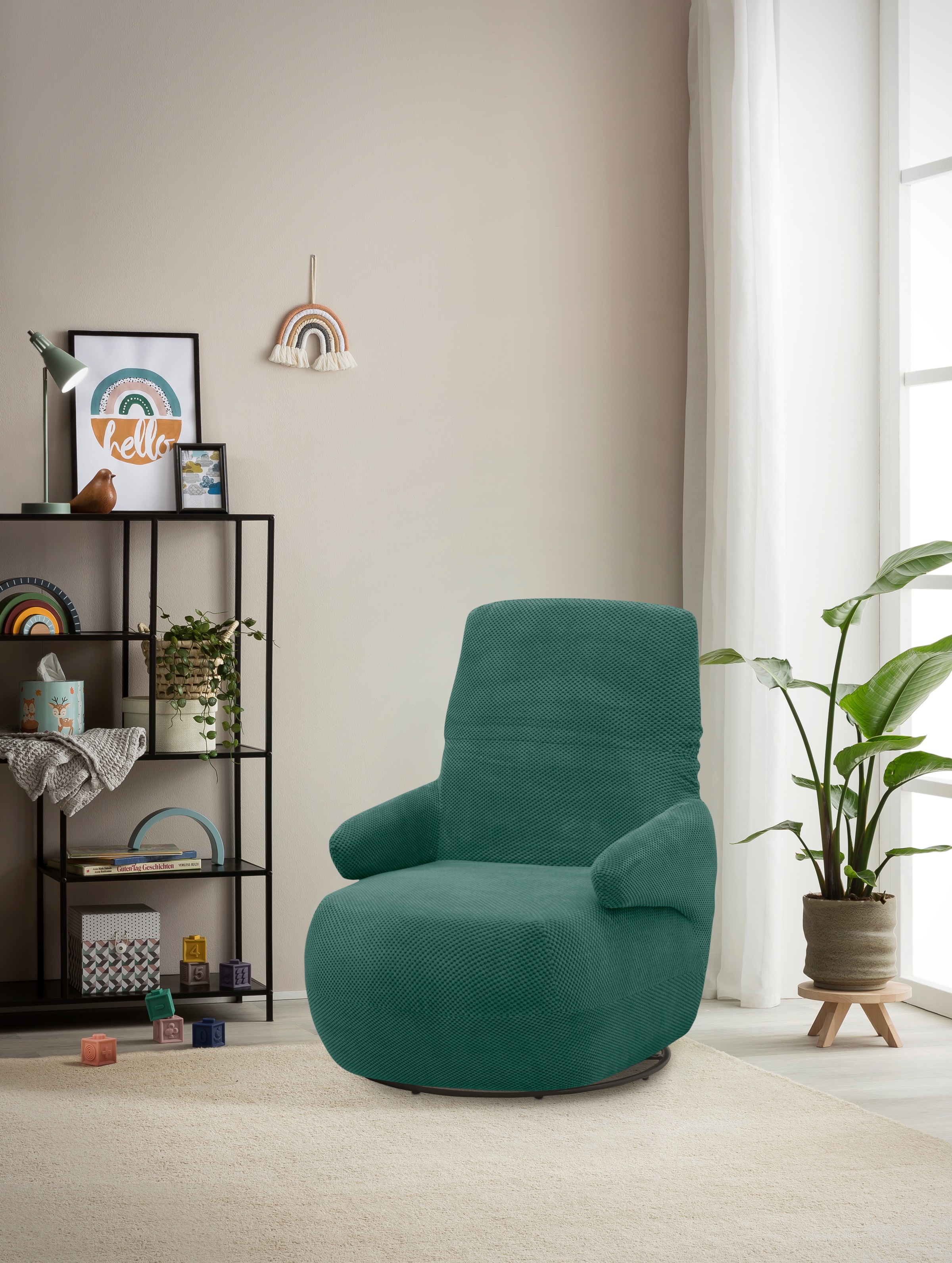 DOMO collection Sessel "700015 mit Rückenverstellung und Drehfunktion" wahlweise auch mit Wippfunktion, Drehsessel