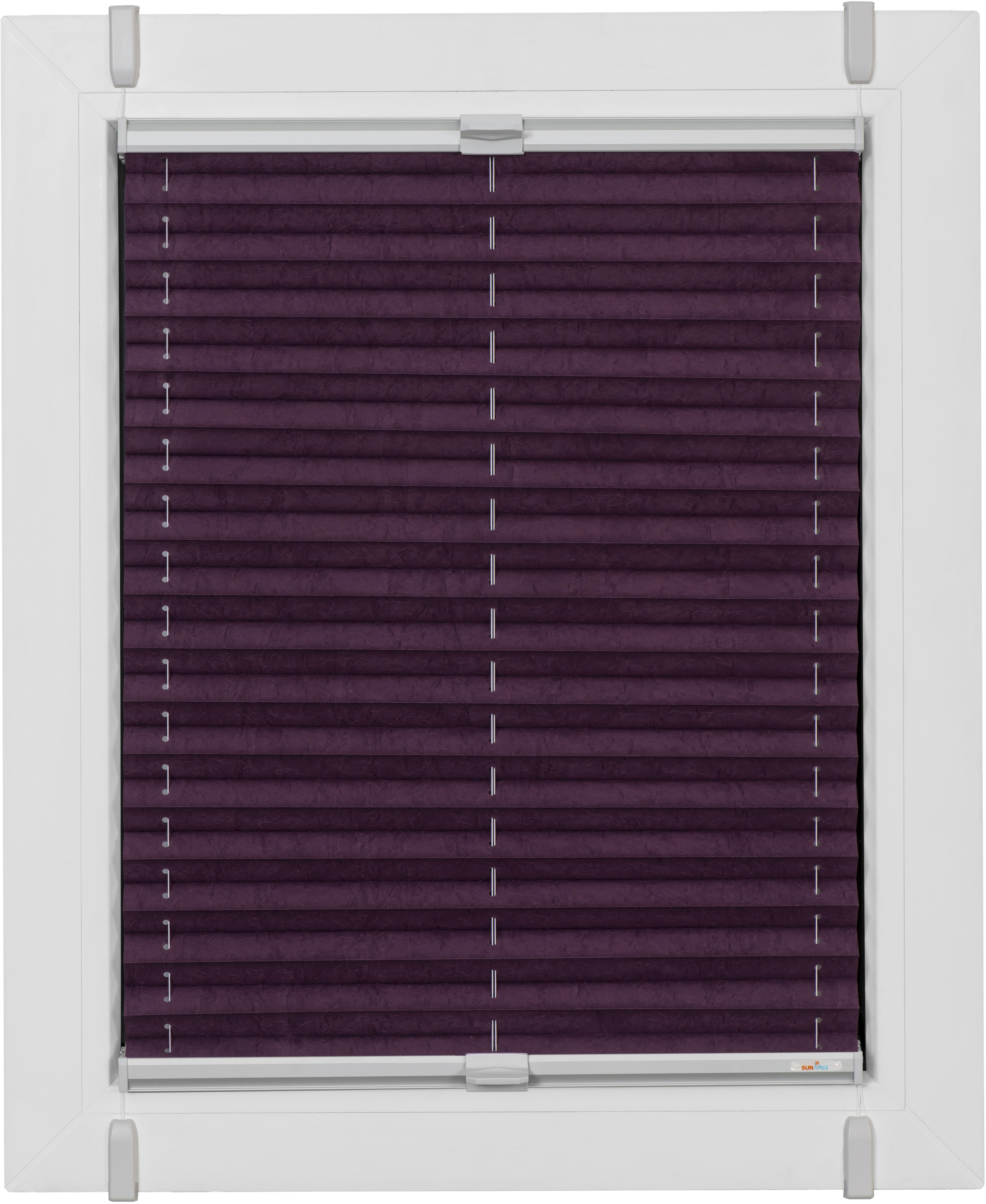 sunlines "One Size Style Crush" blickdicht ohne Bohren verspannt Zubehörfarbe grau, zum Klemmen