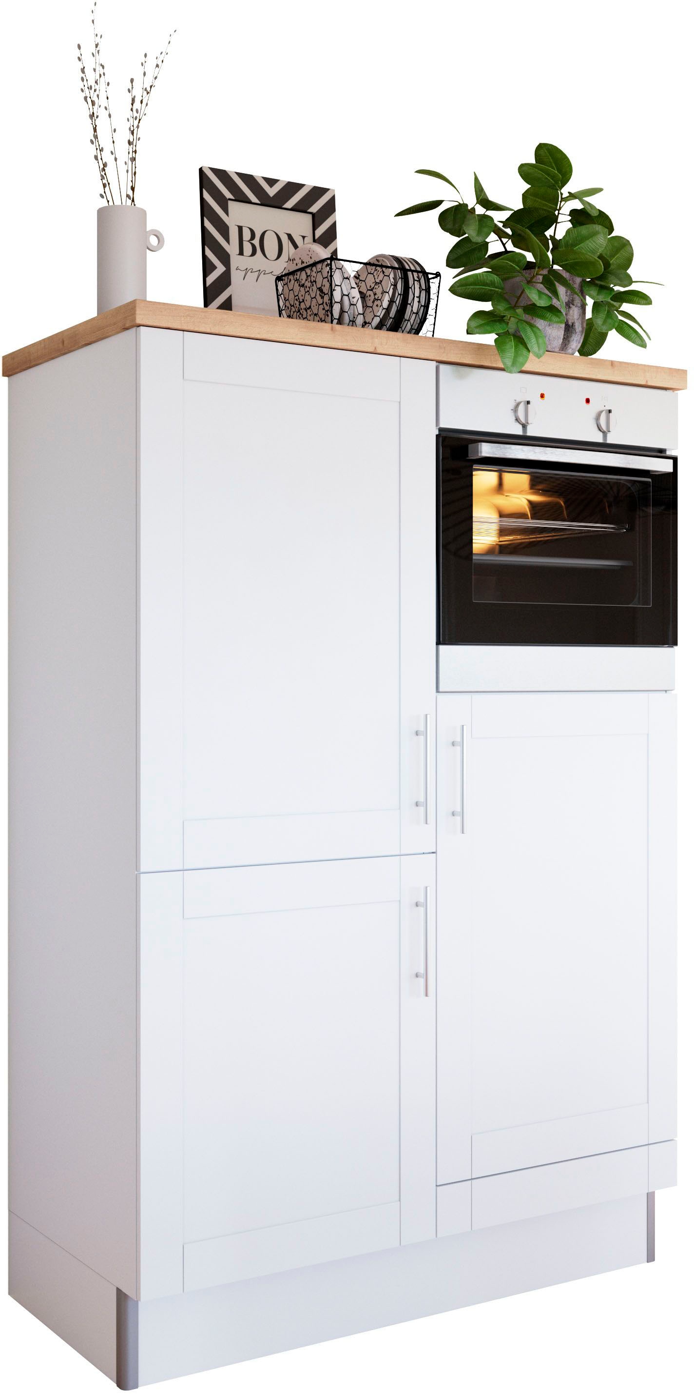 KOCHSTATION Küche »KS-Ahus, Hochschrankmodul«, Breite 120 cm,wahlweise mit E-Geräten,Soft-Close-Funktion