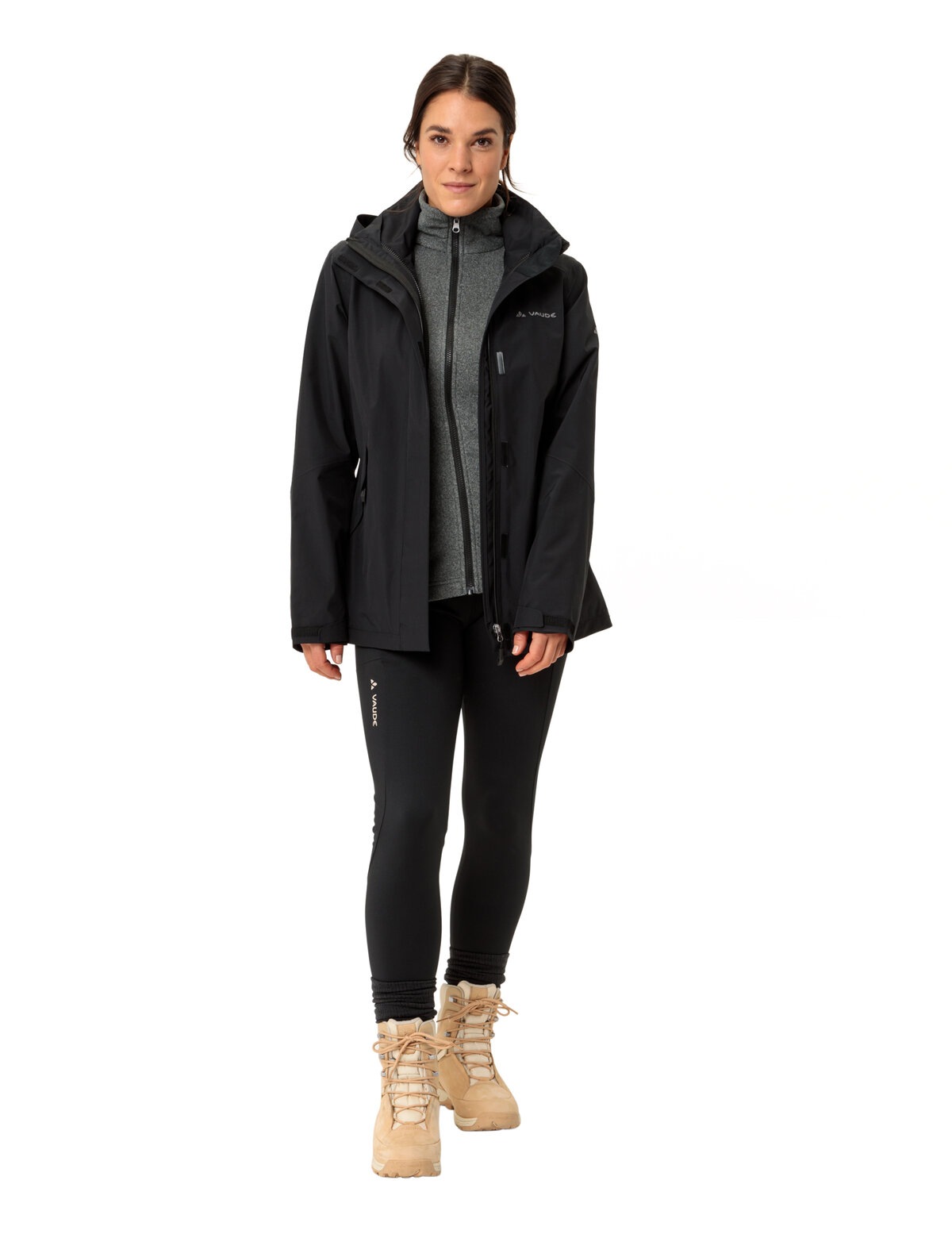 VAUDE 3-in-1-Funktionsjacke »WOMEN'S ROSEMOOR 3IN1 JACKET II«, (2 St.), Wasserdicht