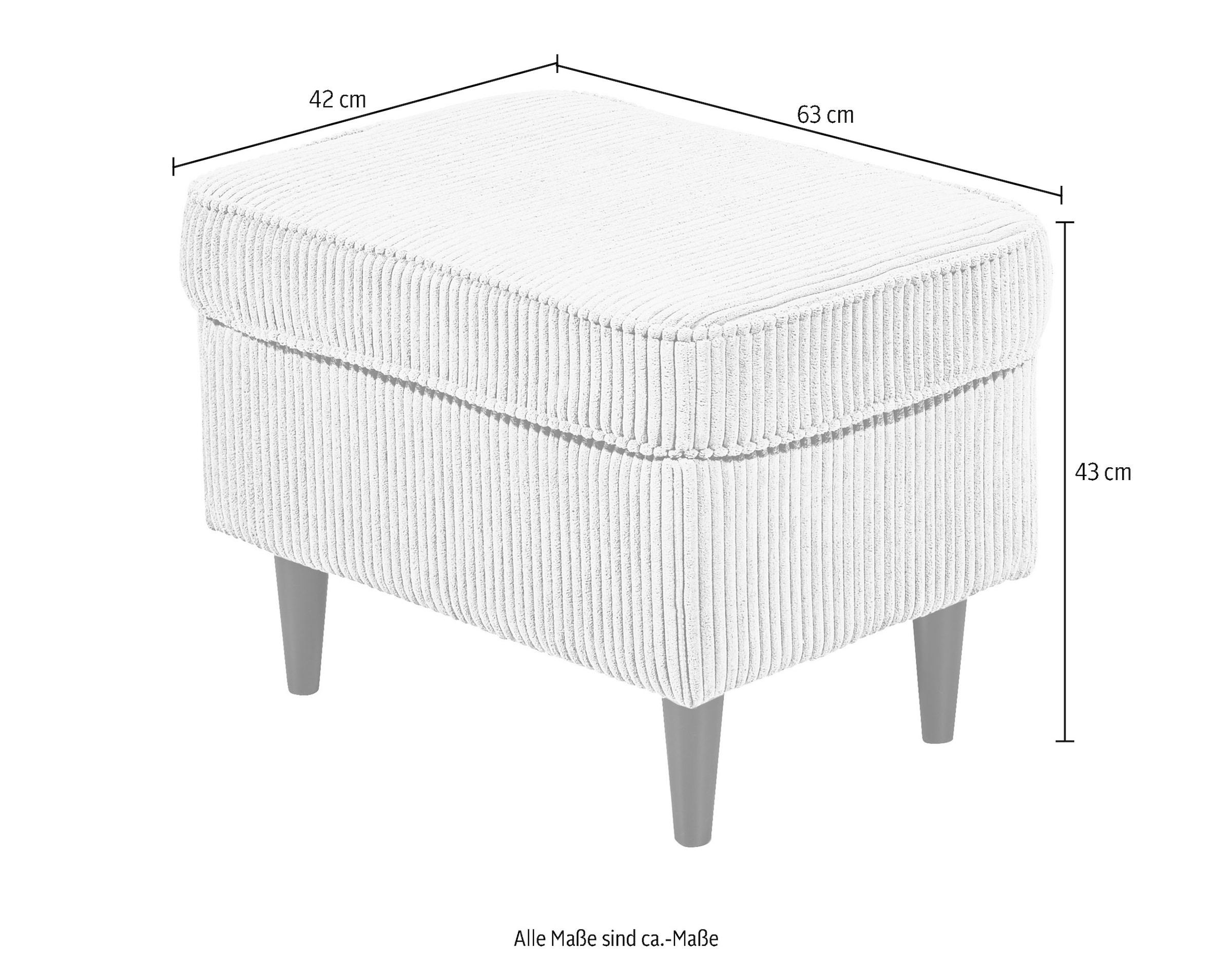 ED EXCITING DESIGN Hocker »Oskar«, mit Massivholzfüssen