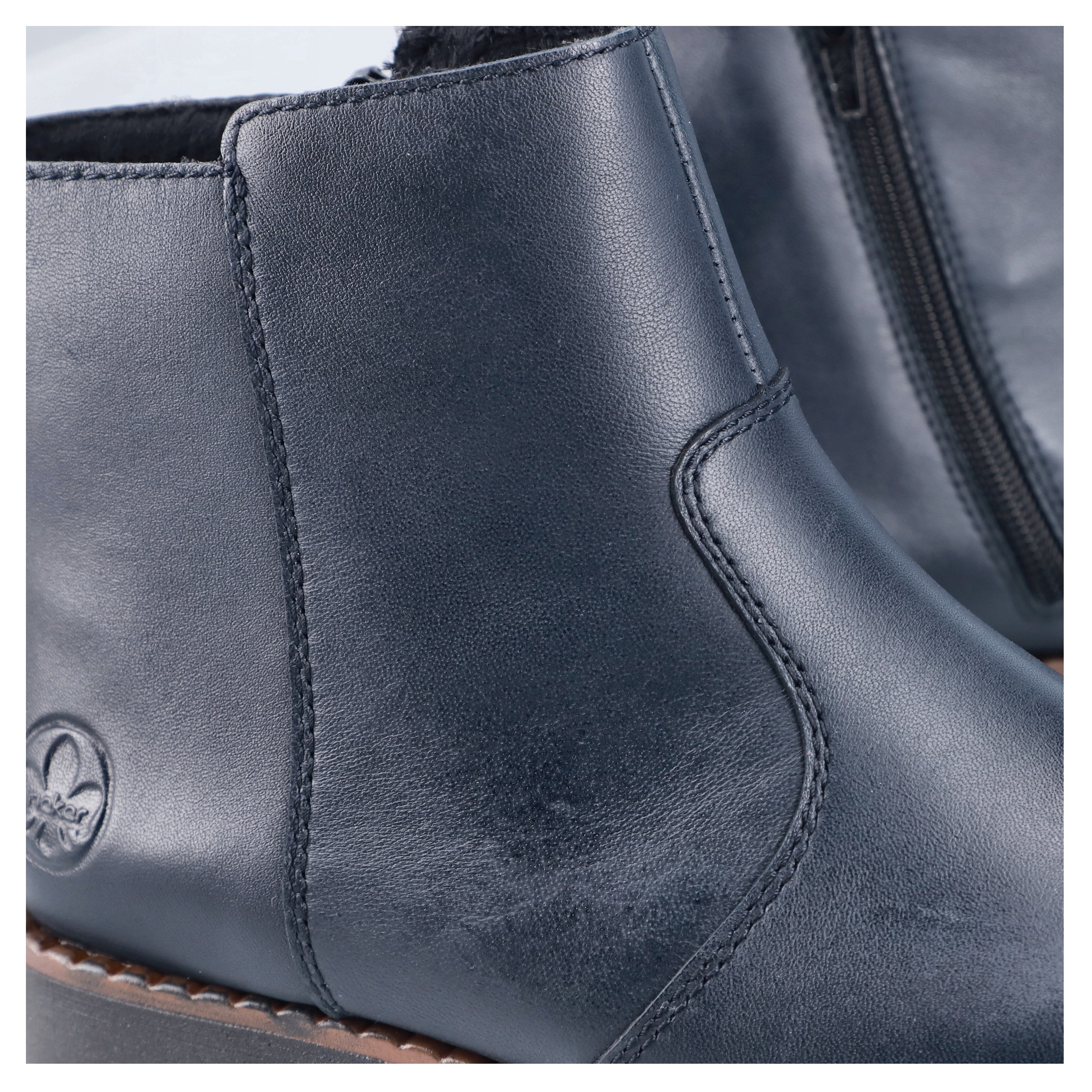 Rieker Schlupfboots, Stiefelette, Casual-Boots, Basic-Boots mit Innenreissverschluss