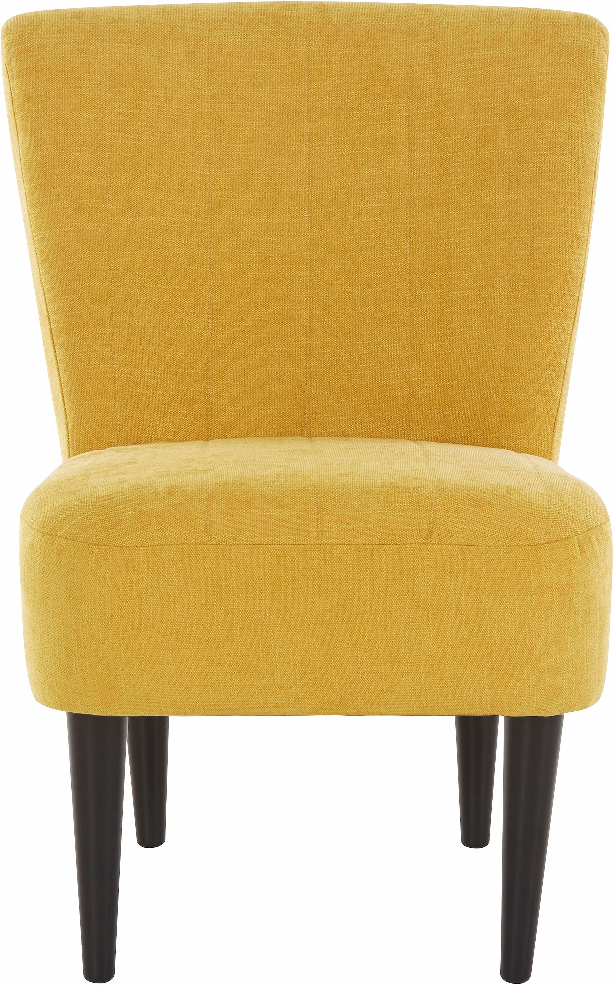 ATLANTIC home collection Cocktailsessel »Jan«, mit Wellenunterfederung, Massivholzfüsse