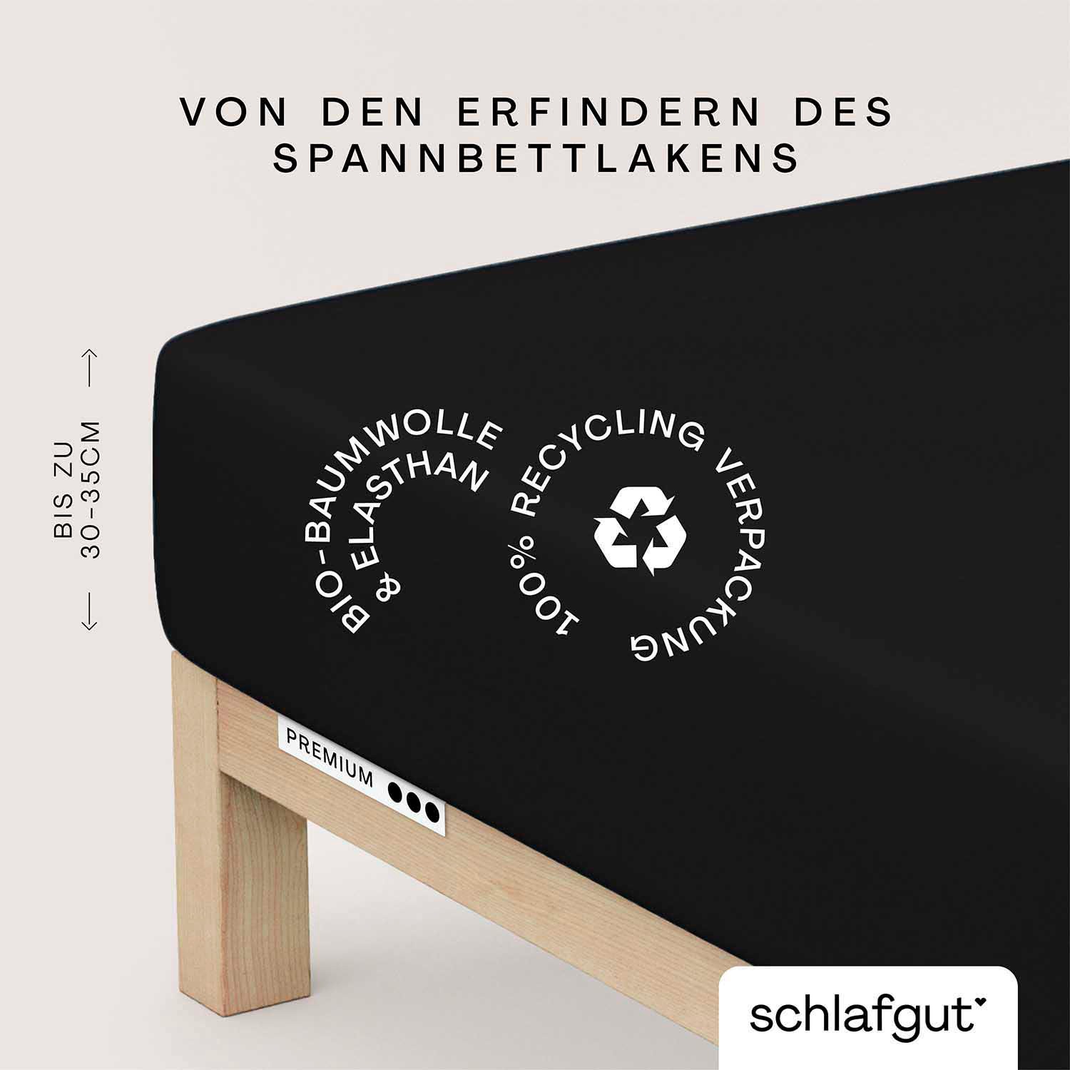 Schlafgut Spannbettlaken »Premium«, nachhaltige Zero Waste Verpackung