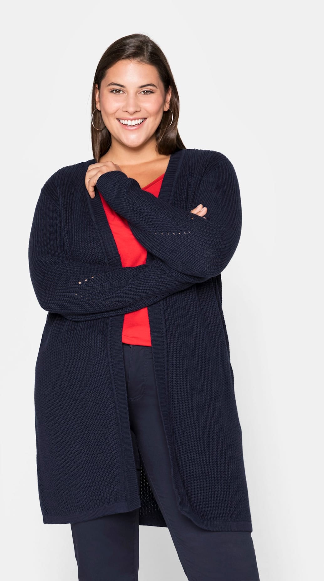 Sheego Longstrickjacke