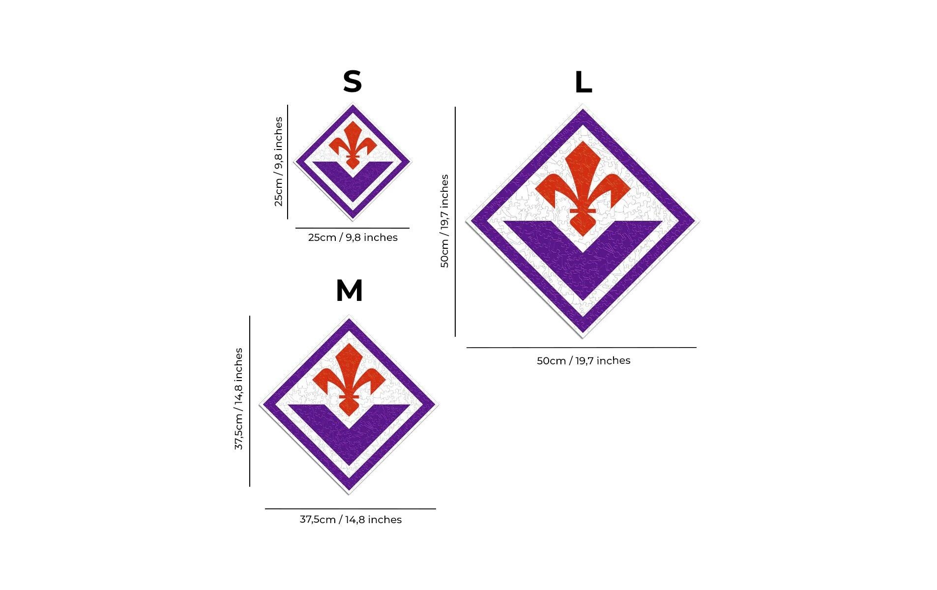 Puzzle »Iconic ACF Fiorentina – Logo«, Holzart: Birke (Herkunftsland: China)