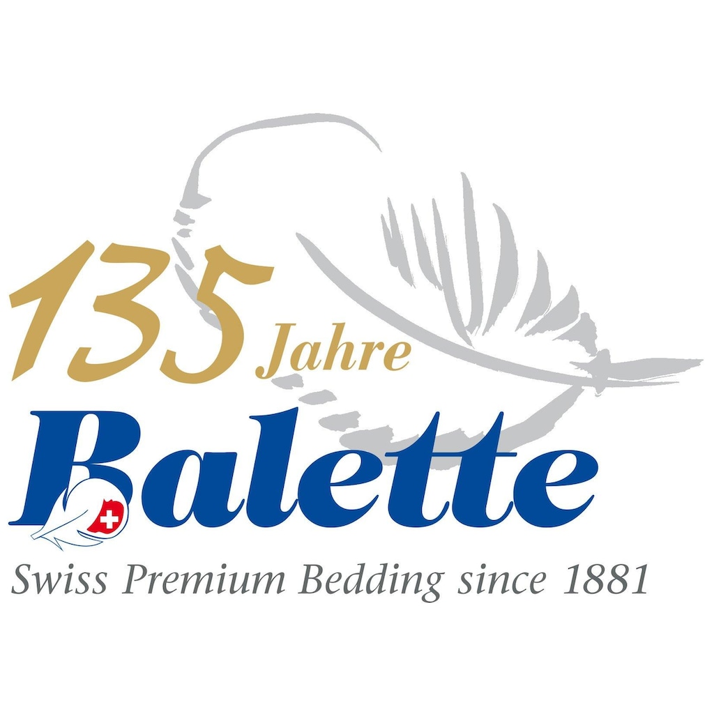 Balette Kopfkissen »Kopfkissen/Pfulmen Nina«, Füllung: neue reine Entenfederchen 15%, weiss, Bezug: 100% Baumwolle, (1 St.), Bezug mit Satin-Biese