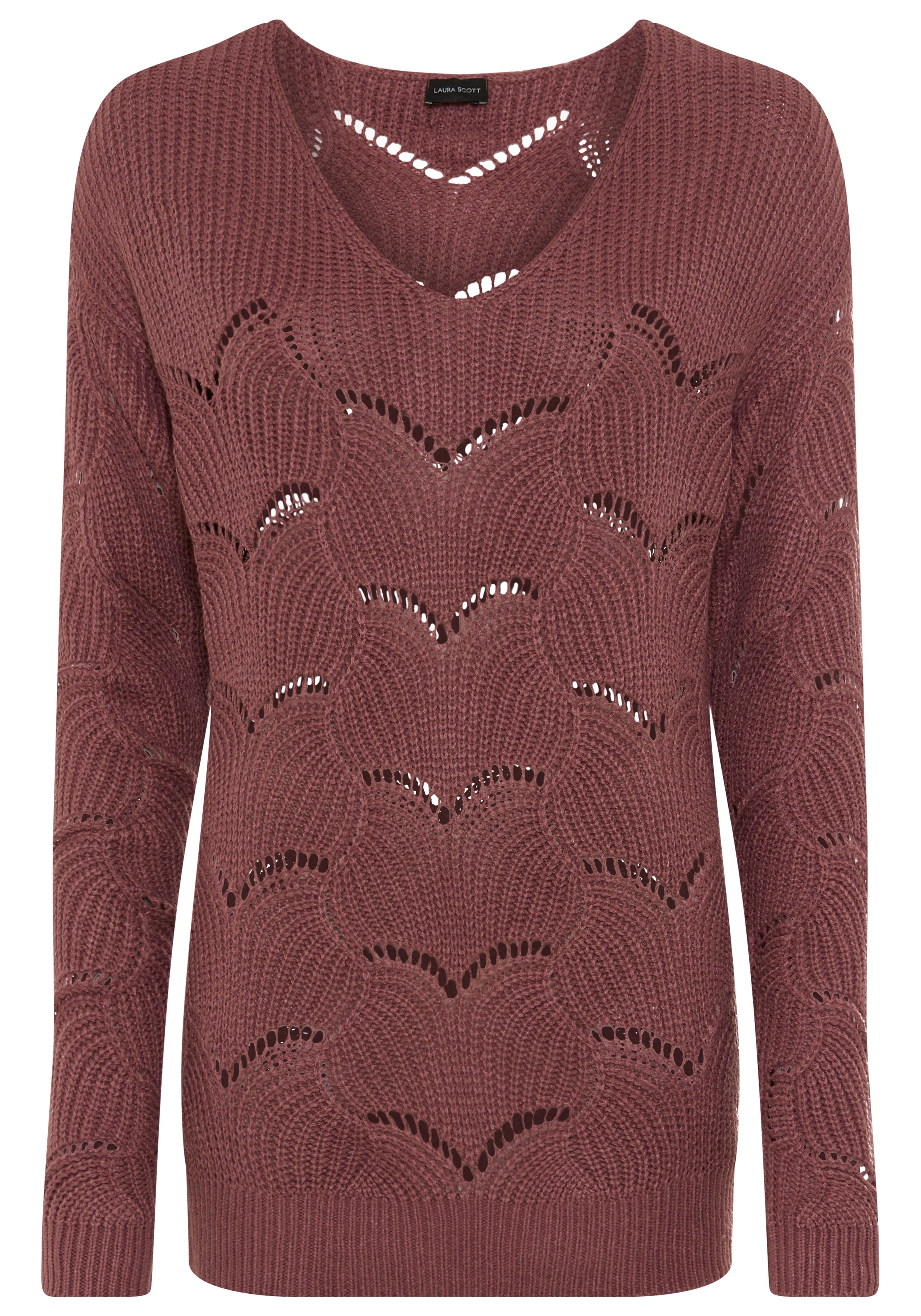 Laura Scott Ajourpullover, mit Lochmuster