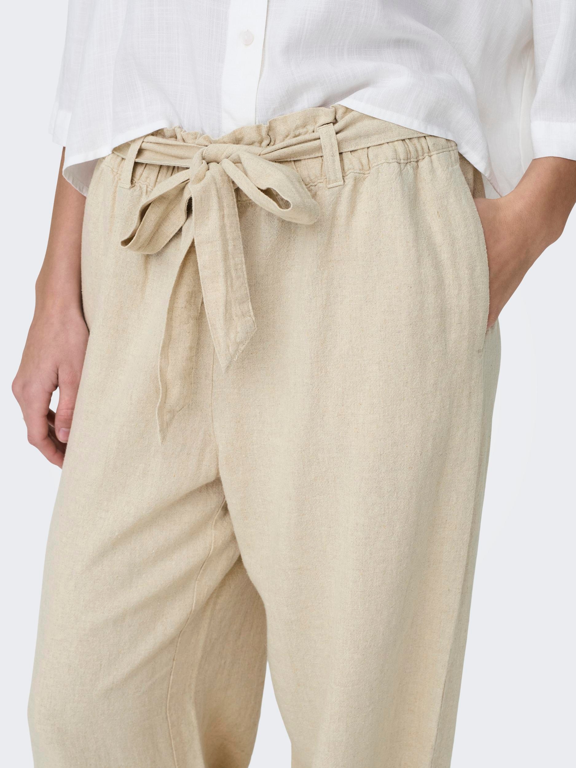 JDY Culotte »JDYSAY MW LINEN BELT PANT WVN NOOS«