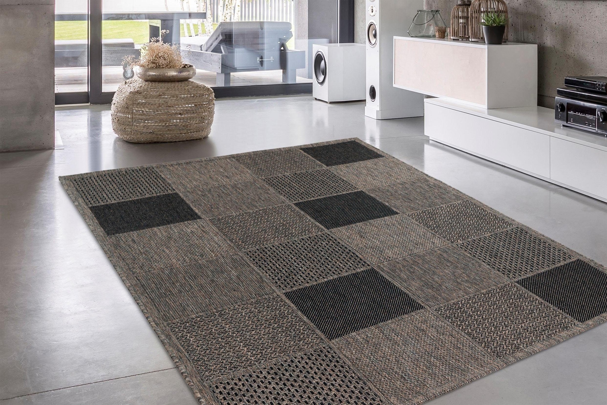 calo-deluxe Teppich »Perugia 1040«, rechteckig, 7 mm Höhe, In- und Outdoor geeignet, Wohnzimmer