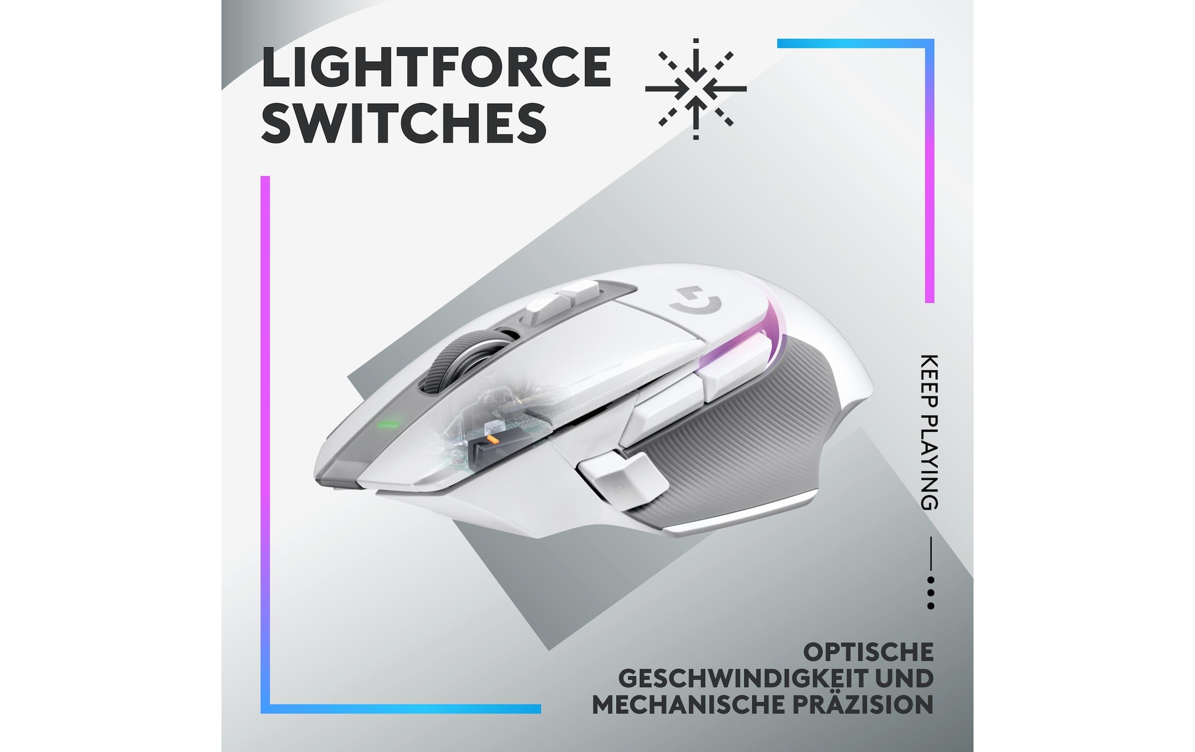 Logitech Gaming-Maus »Logitech G502 X Plus white«, kabellos