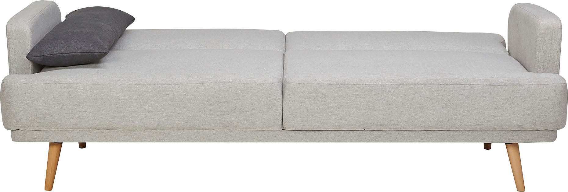 SalesFever Schlafsofa »Malmö - Komfortabler 2,5-Sitzer inklusive Zierkissen«, mit Schlaffunktion, Breite 214 cm