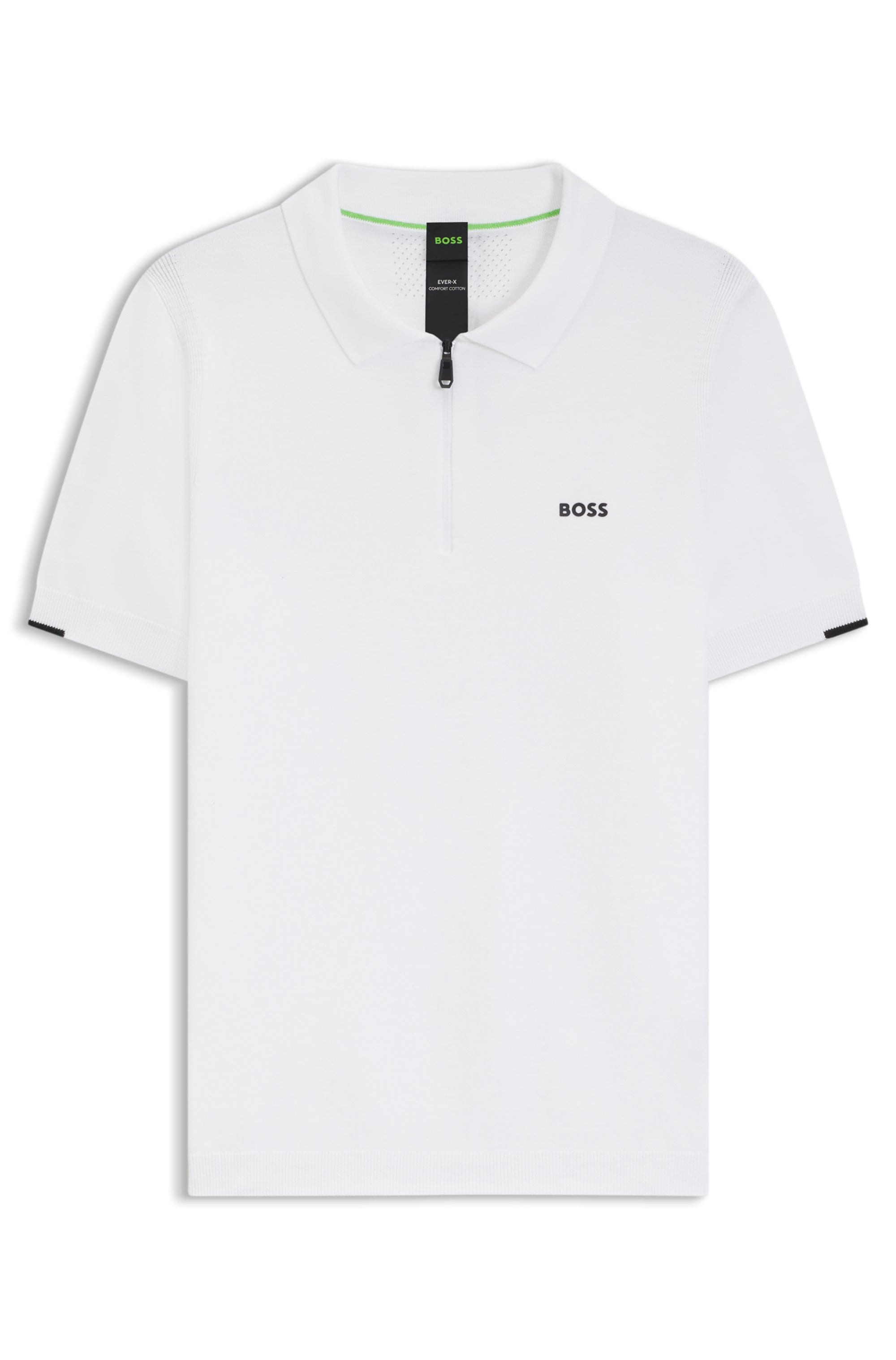 BOSS GREEN Kurzarmpullover »K Ever-X PS«, mit Perforierungen zur Belüftung