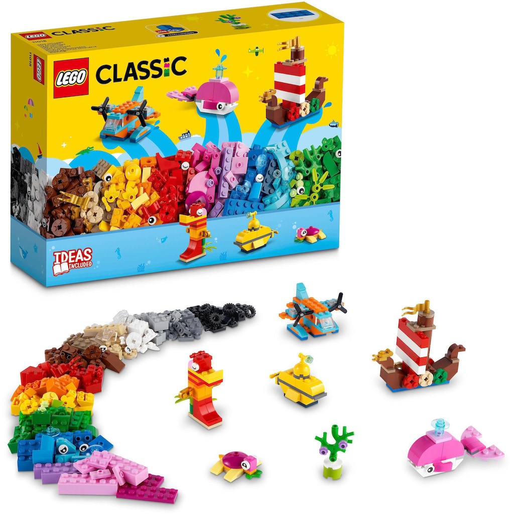 LEGO® Konstruktionsspielsteine »Kreativer Meeresspass (11018), LEGO® Classic«, (333 St.)