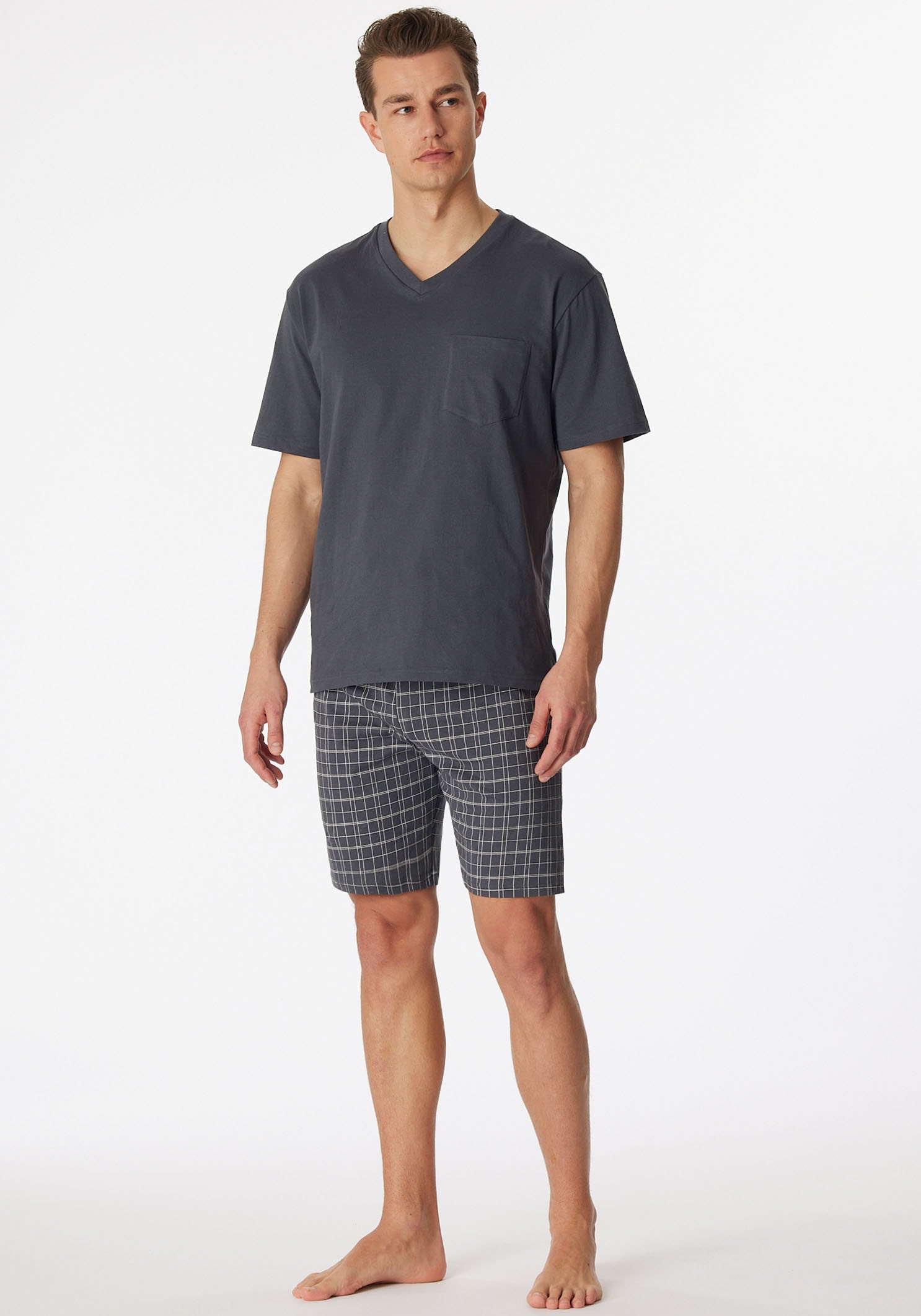 Schiesser Shorty »"Ebony"«, (2 tlg.), mit aufgesetzter Brusttasche