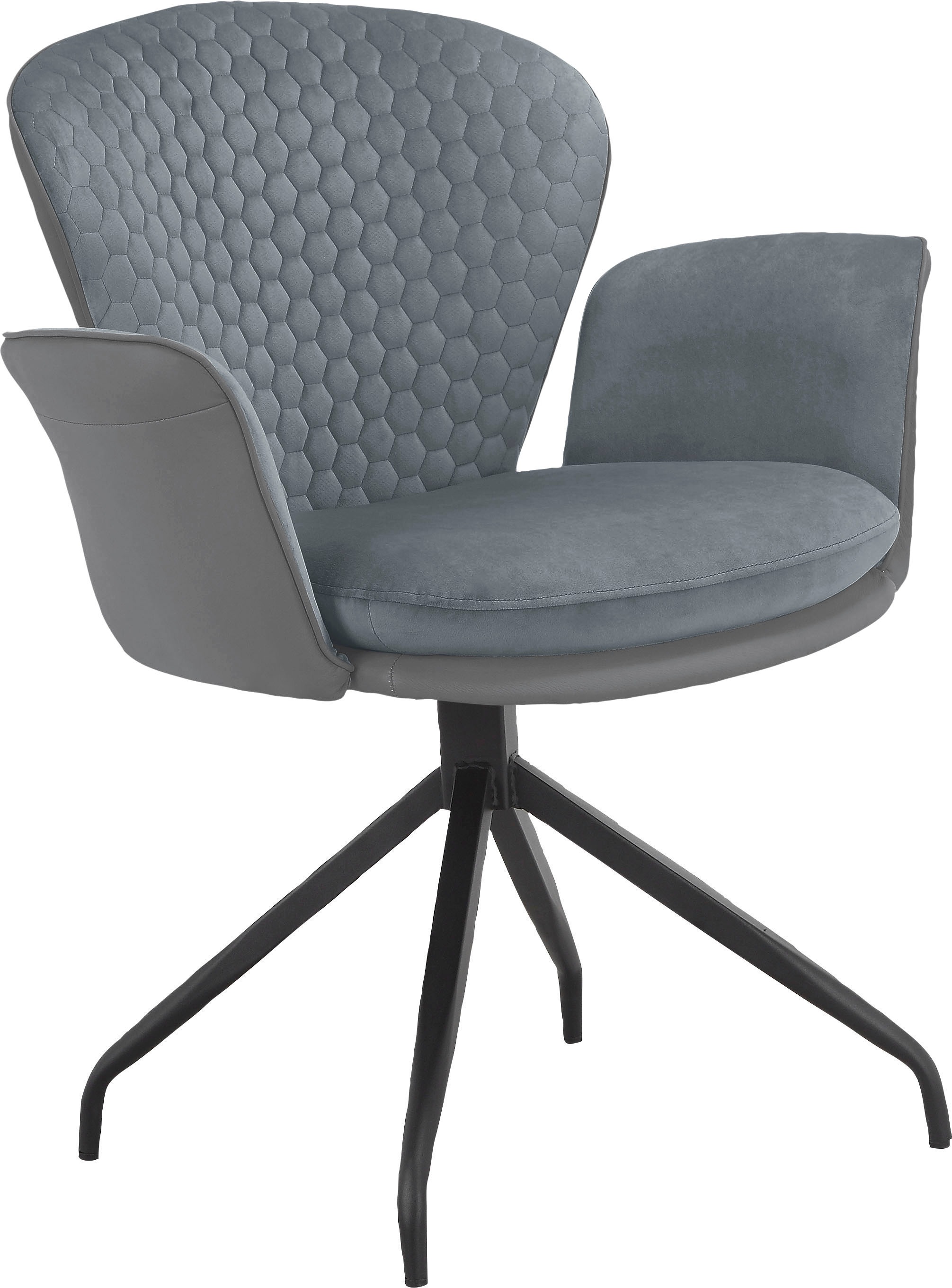 OTTO home Esszimmerstuhl "Leonidas" () 2 Stk.Sitz und Rücken gepolstert, Sitzfläche in Velourstoff, Sitzhöhe 47 cm