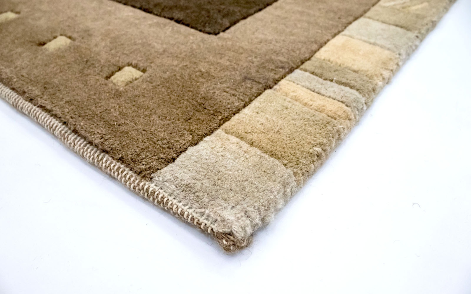 morgenland Wollteppich »Nepal Teppich rechteckig, handgeknüpft Jelmoli-Versand | handgeknüpft online shoppen braun«