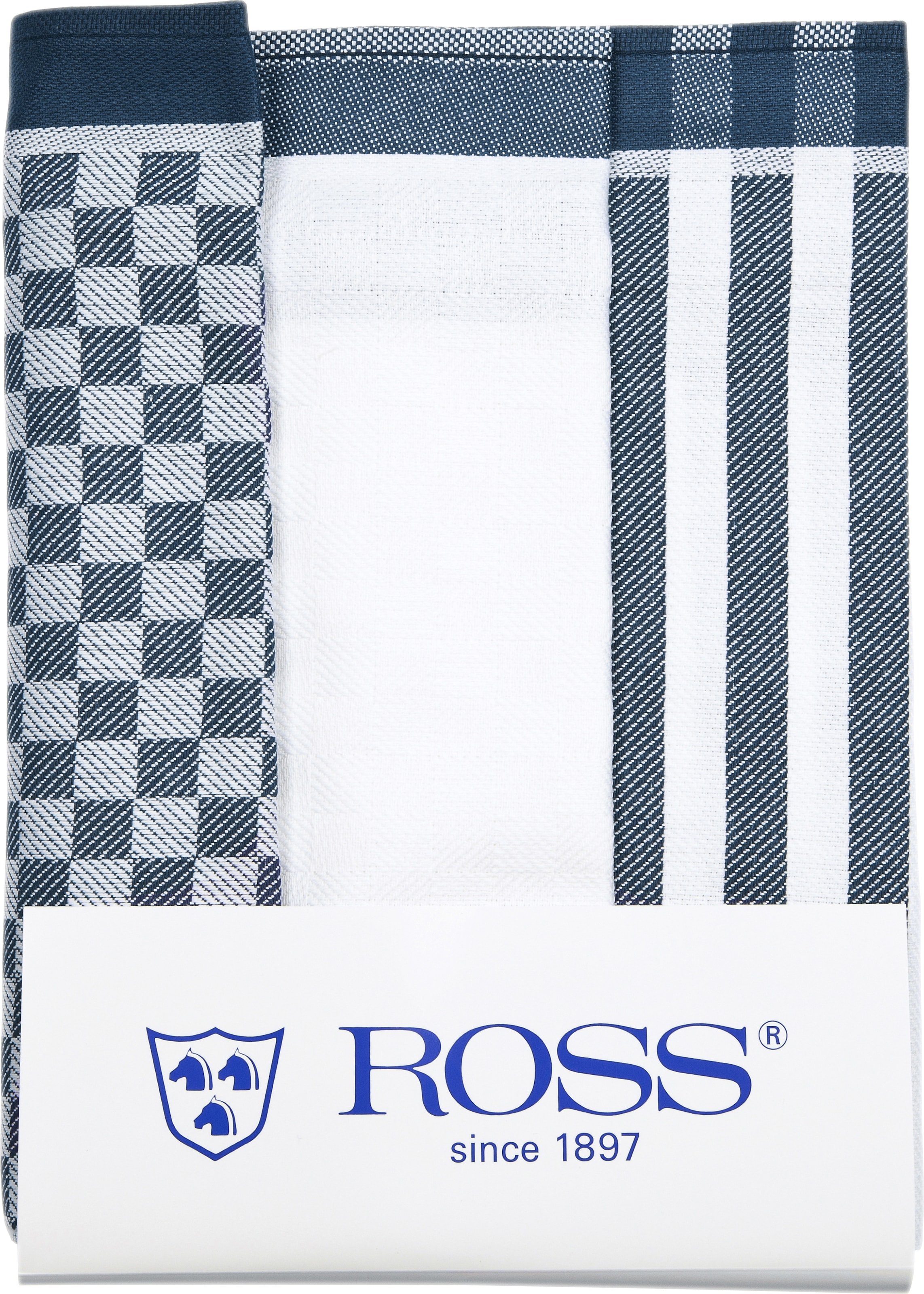 ROSS Geschirrtuch »SUPERIOR«, (Set, 3 tlg., 3x Geschirrtuch 50x70 cm)