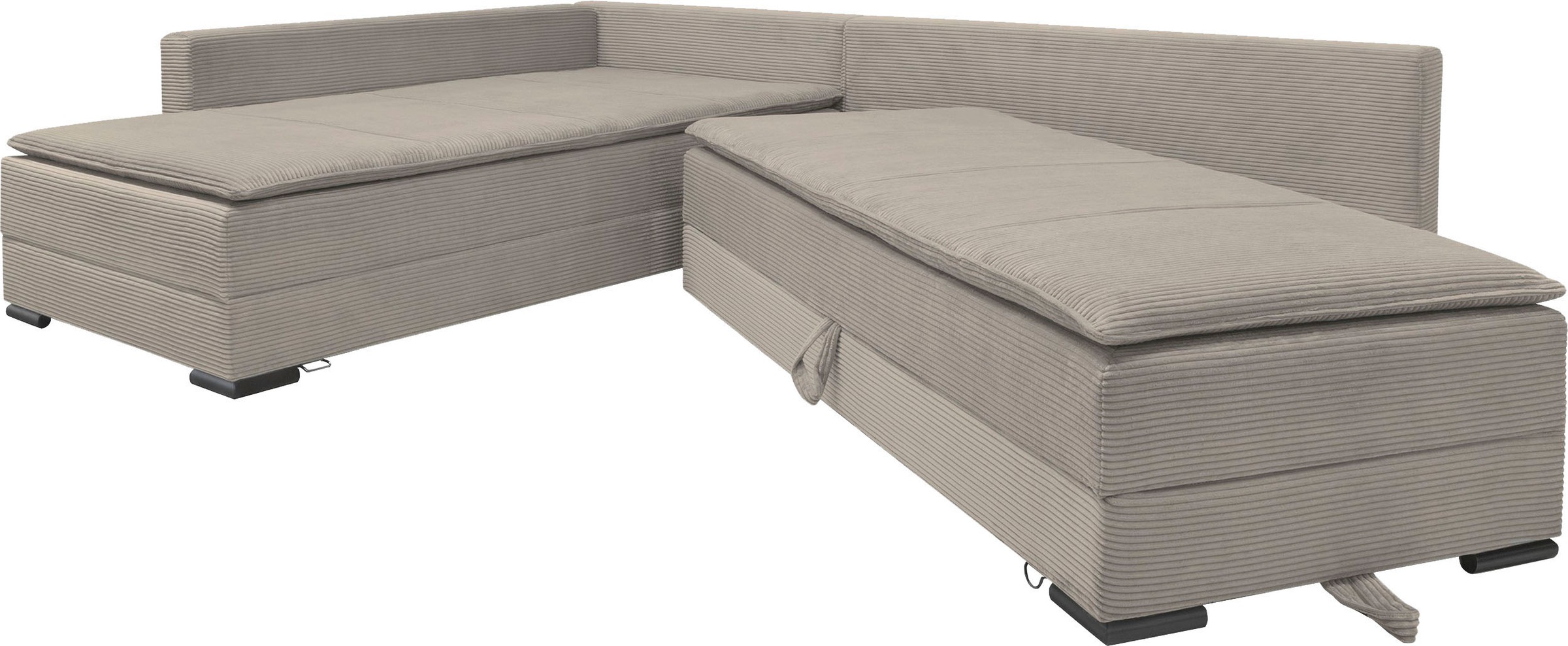 INOSIGN Ecksofa »Night & Day L-Form mit Dauer-Schlaffunktion, Cord-Bezug!«, inklusive Bettfunktion und Bettkasten