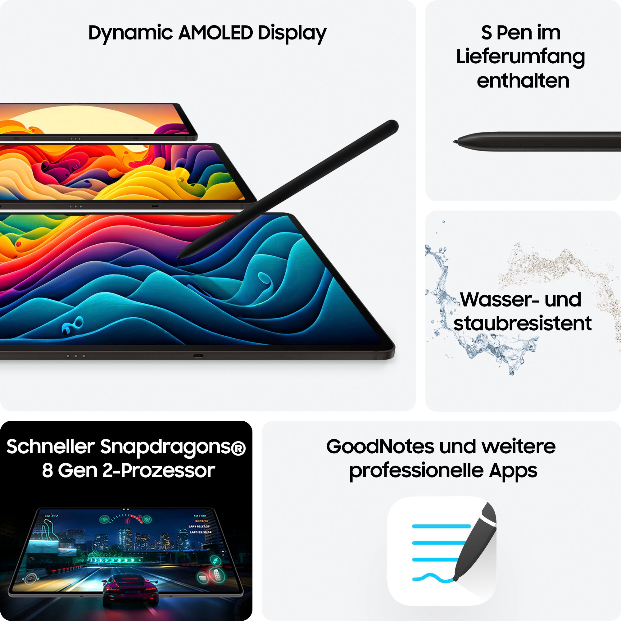 Samsung Tablet »Galaxy Tab S9 5G«, (27,81 cm / 11 Zoll), Android, WQXGA, 5G, AI-Funktionen)