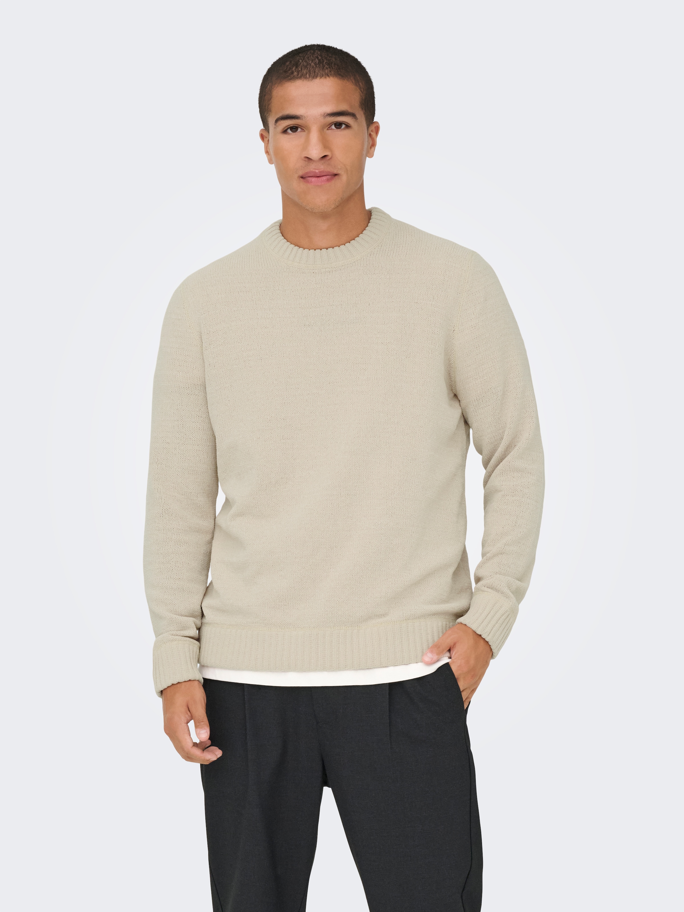 ONLY & SONS Strickpullover »ONSETHAN LIFE REG 7 CREW KNIT«