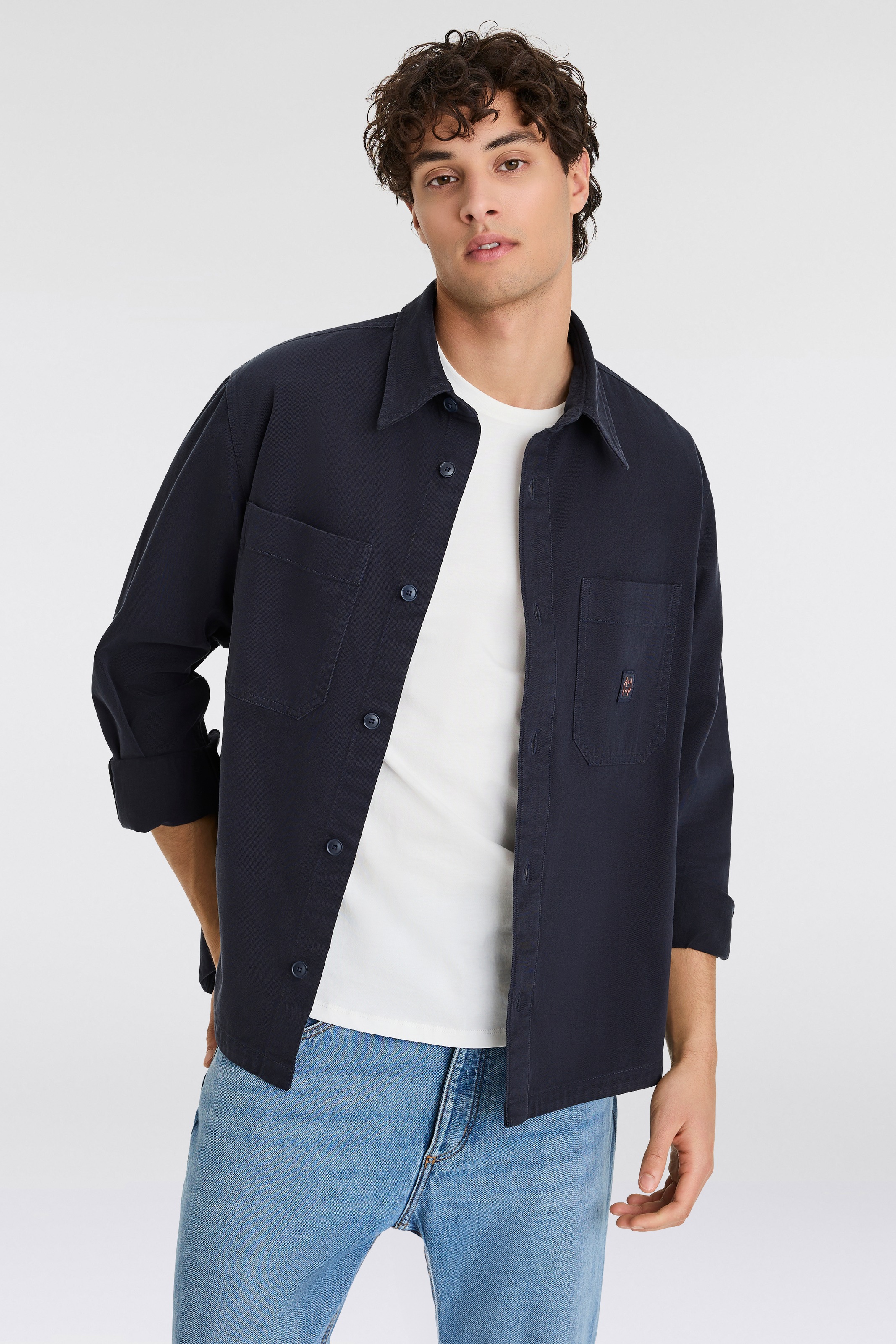 BOSS ORANGE Hemdjacke »Lerato« mit Logo-Details