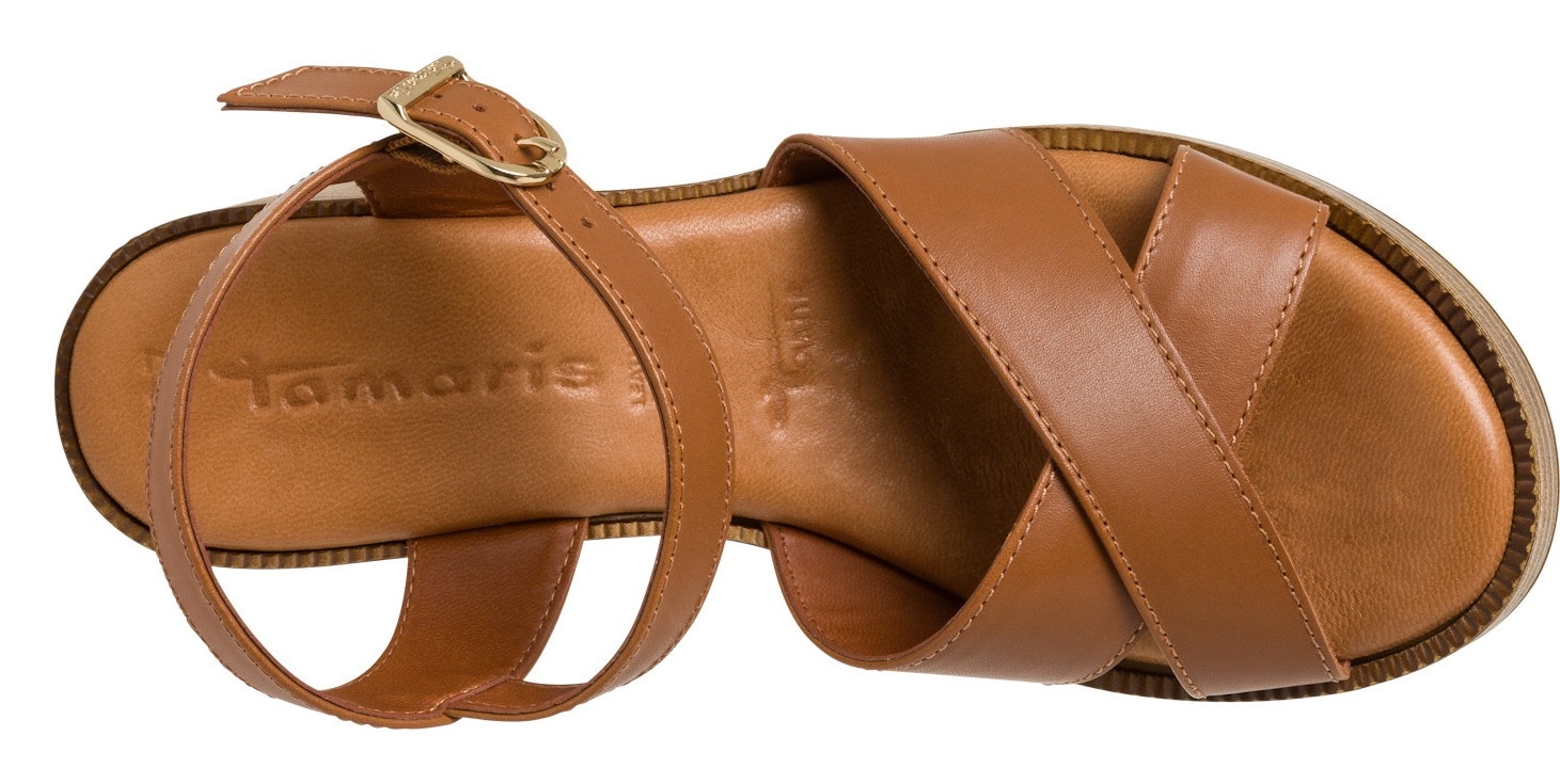 Tamaris Sandalette, Sommerschuh, Sandale, Blockabsatz, im Retro-Look