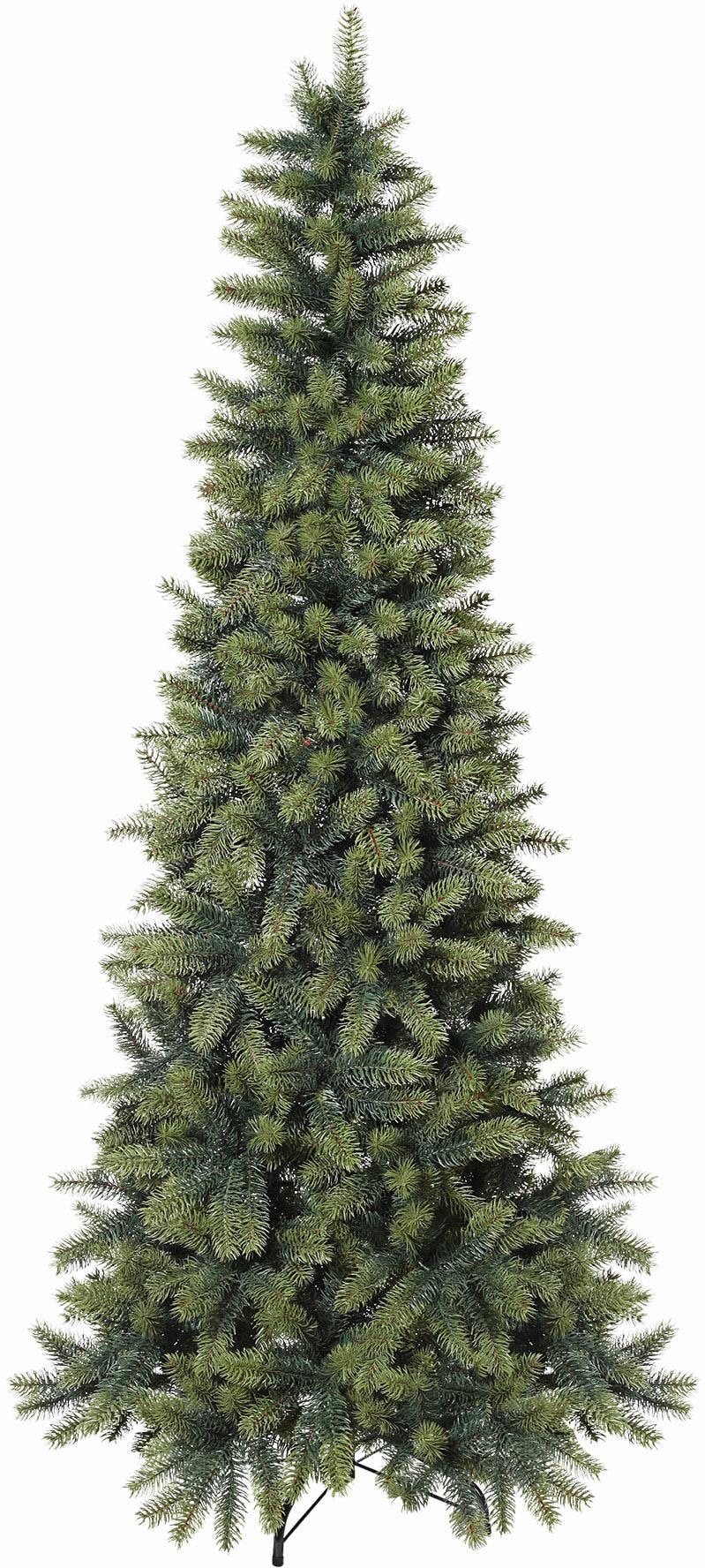 Creativ deco Künstlicher Weihnachtsbaum »Weihnachtsdeko aussen, künstlicher Christbaum, Tannenbaum«, in schlanker Form
