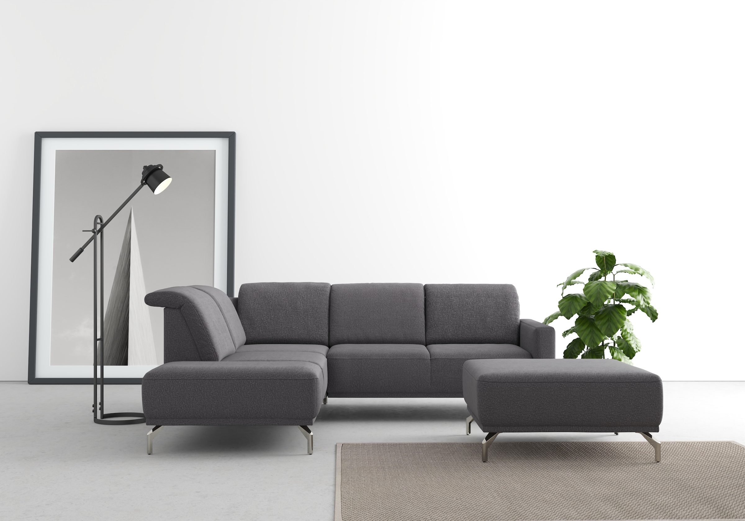 sit&more Ecksofa »Bailando L-Form«, wahlweise mit Kopfteilverstellung und Vorziehsitz, motorisch