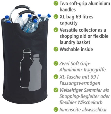 WENKO Flaschensammler »Modell Jumbo«, Multifunktionstasche, Pfandsammler mit 2 Tragegriffen, 69 Liter