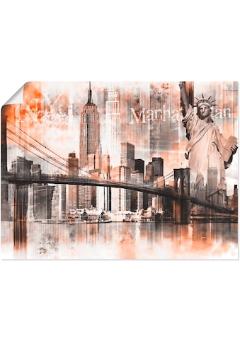 Artland Wandbild »New York Skyline Collage V«, Amerika, (1 St.), als Leinwandbild,... kaufen