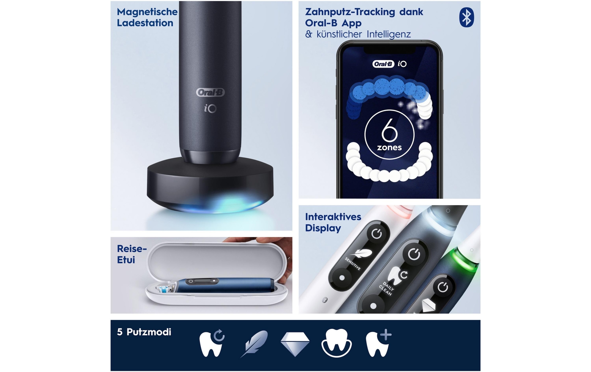 Oral-B Elektrische Zahnbürste »iO Series 7 Duo Black Onyx/White Alabaster«