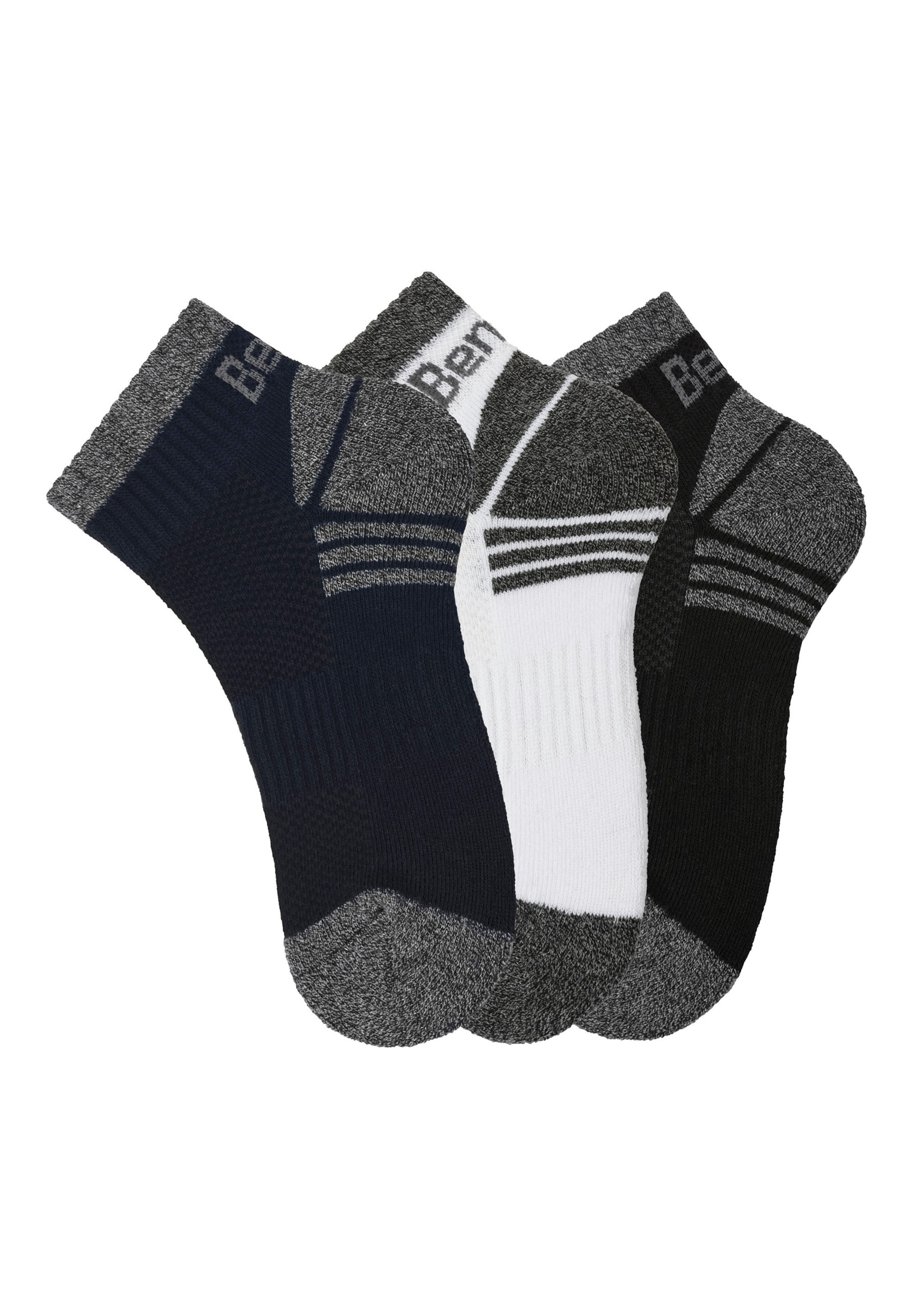 Bench. Kurzsocken, (Packung, 3 Paar), mit Mittelfussgummi und Pikee