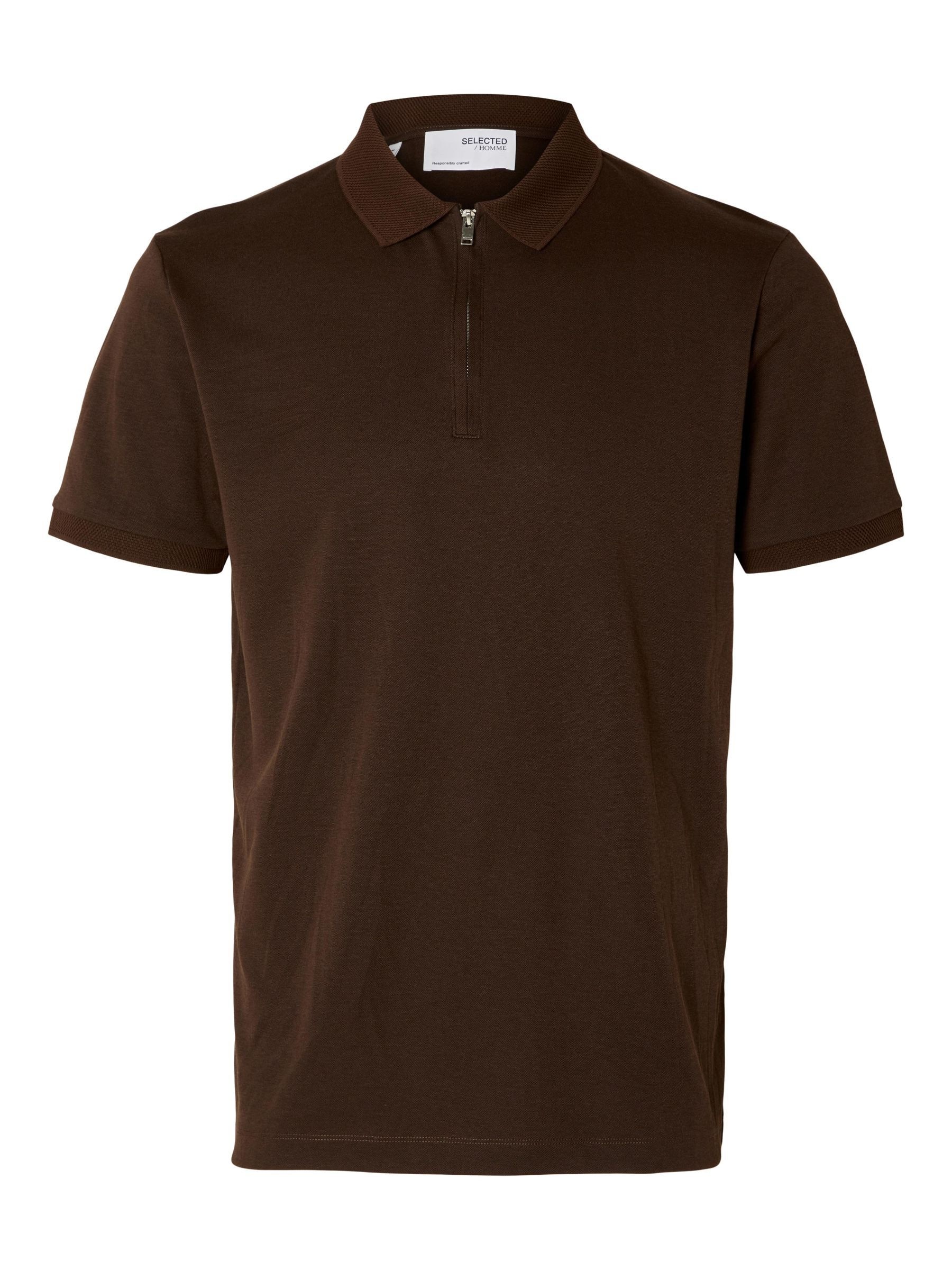 SELECTED HOMME Poloshirt »SLHFAVE ZIP SS POLO NOOS«
