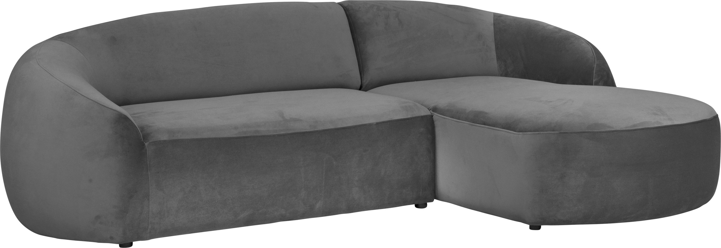 LeGer Home by Lena Gercke Ecksofa »YANI, L-Form, Designersofa, organische Form, Masse B/T/H: 255/170/81 cm«, mit Wellenunterfederung, auch in Bouclé, Recamiere rechts/links