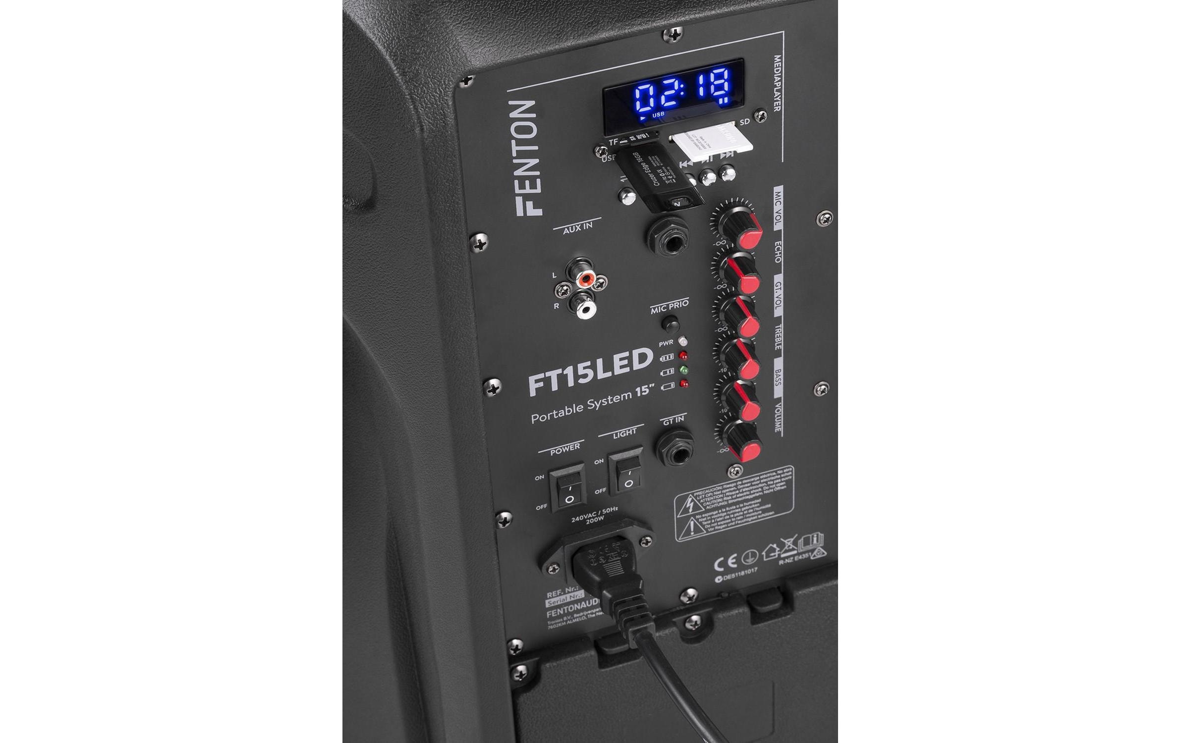 Lautsprecher »Fenton FT15LED Aktiv Trolley-Speaker«