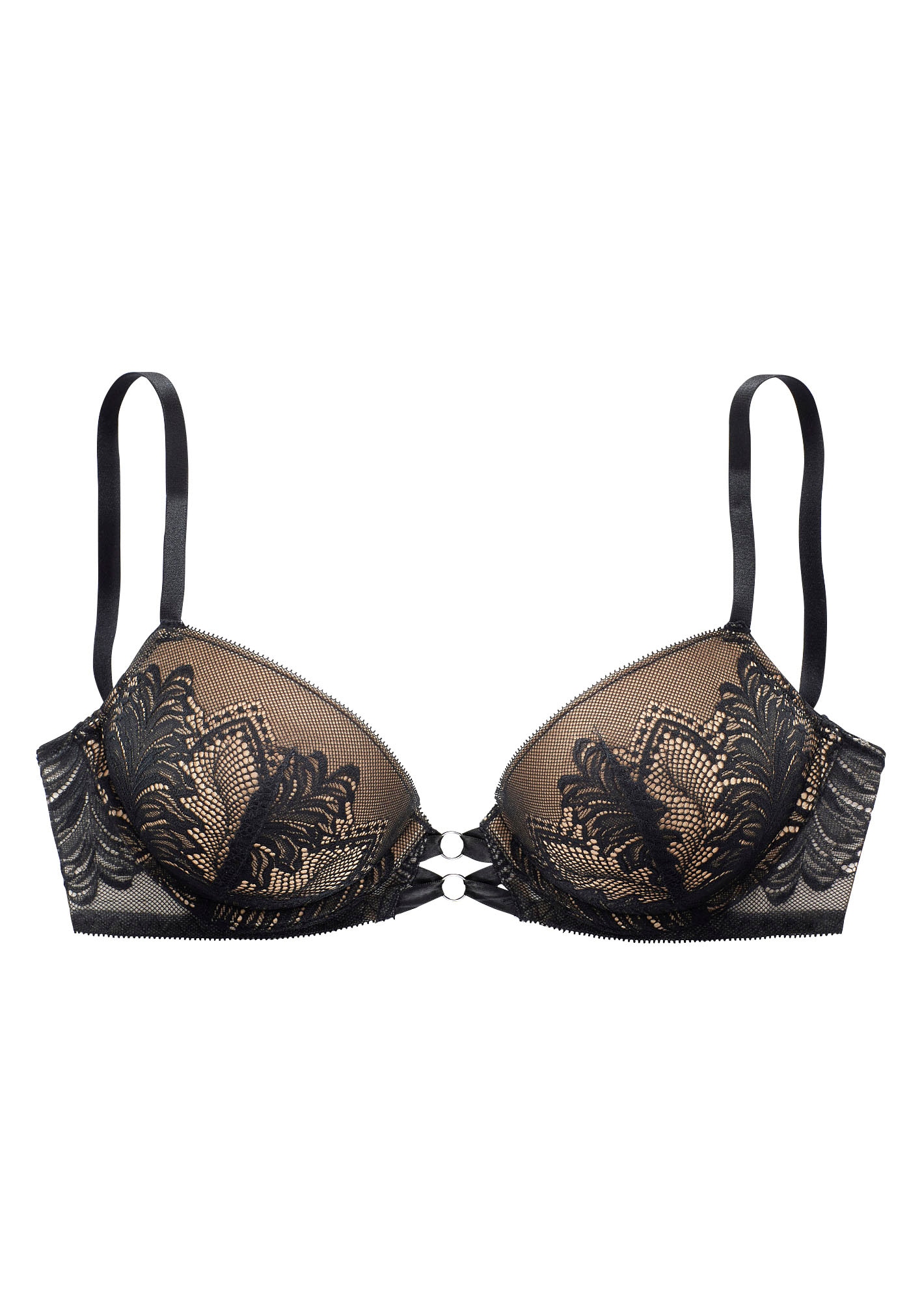 LASCANA Push-up-BH, überzogen mit feiner, floraler Spitze, Dessous