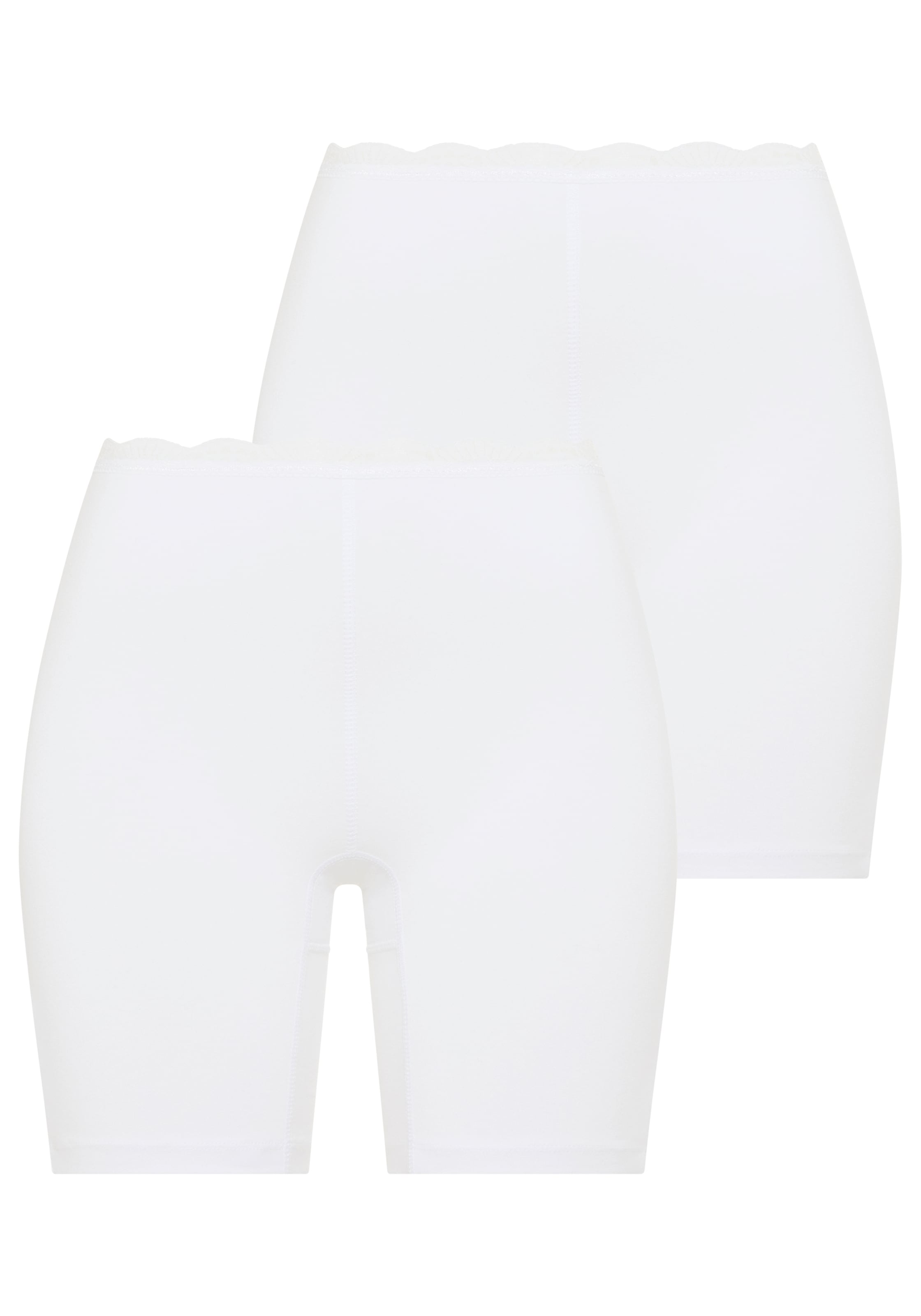 YSABEL MORA Lange Unterhose »BASIC COLLECTION COTTON WITH LACE« 2er Pack, angenehm weich, Passform gegen Reibung