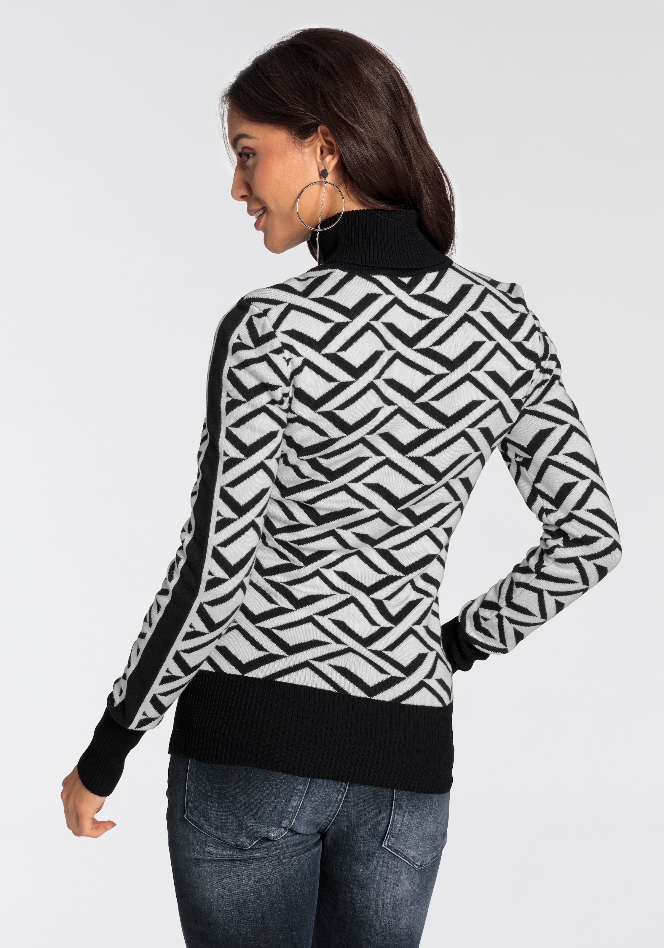 Melrose Rollkragenpullover, mit Jacquard-Muster