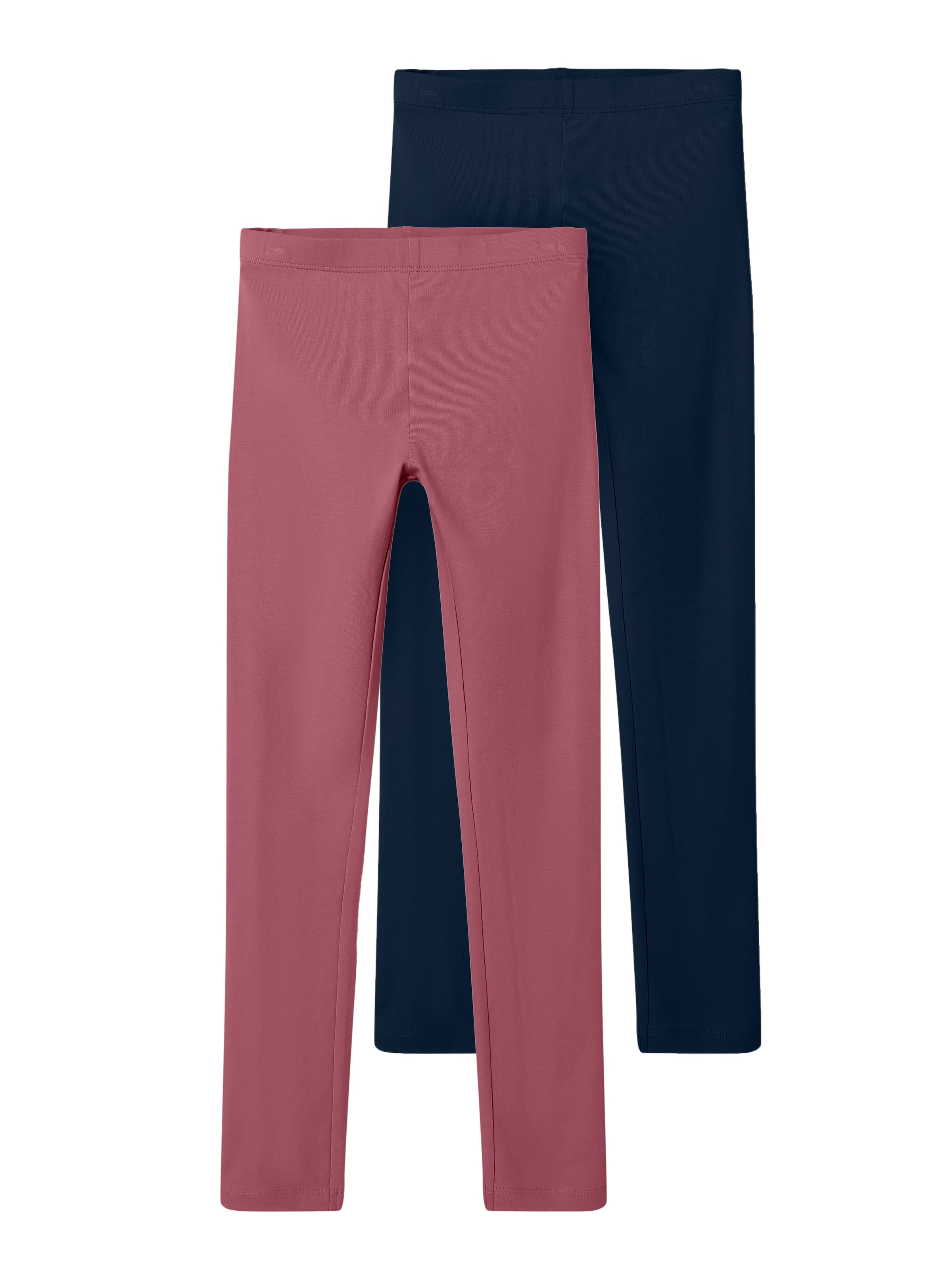 Name It Leggings »NKFVIVIAN für Mädchen mit elastischem Bund im 2er-Pack« unifarben, casual, sehr schmal, Baumwollmischung, Jersey