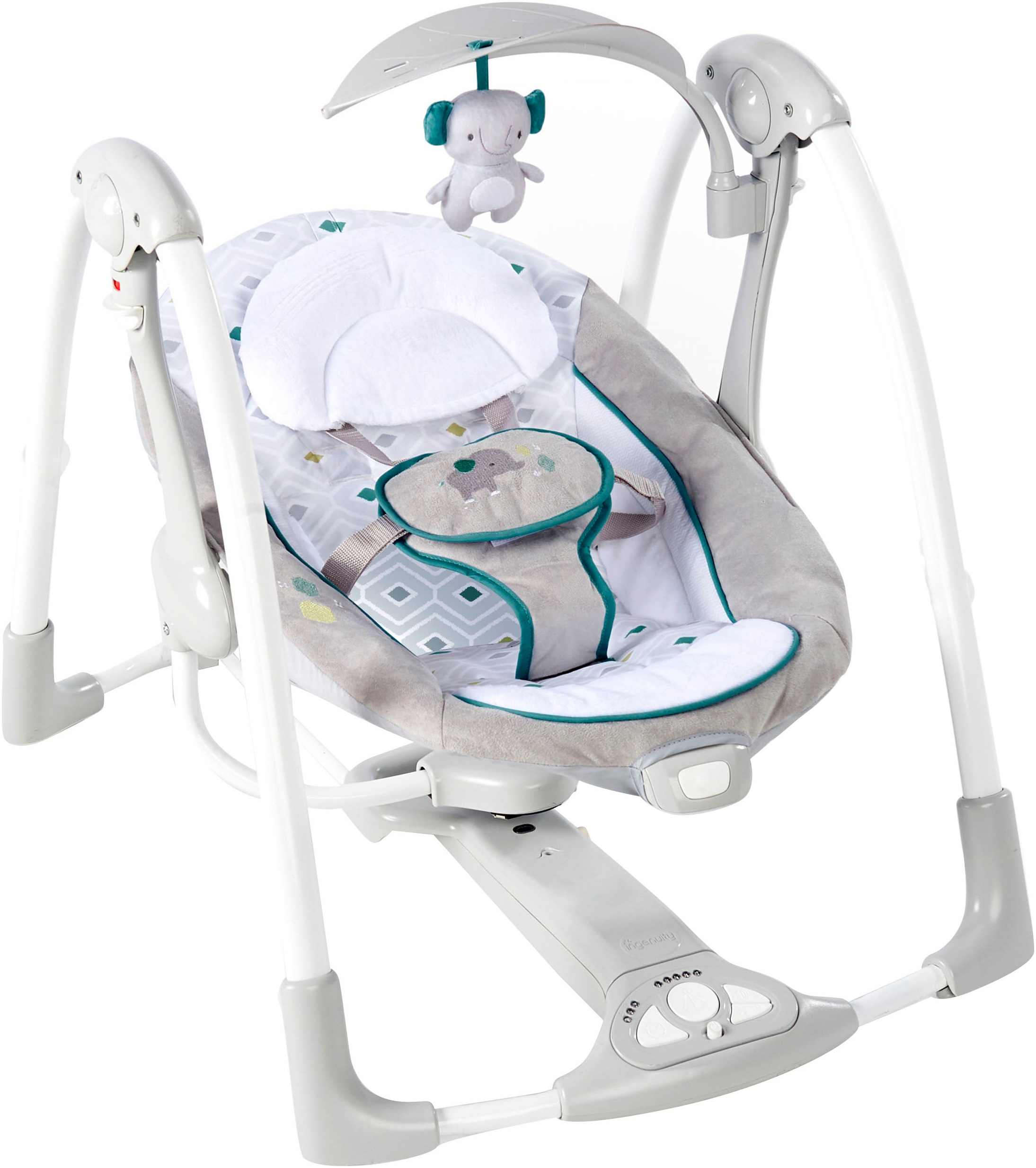 ingenuity Babyschaukel "ConvertMe Swing-2-Seat Portable Swing - Nash" mit automatischer Schaukelfunktion und Sound-Effekt