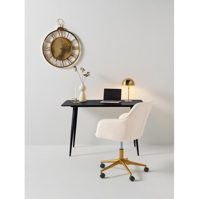 ❤ Leonique Schreibtisch »Eadwine«, Tischplatte aus MDF mit Folie, Gestell  aus Metall, Höhe 76 cm entdecken im Jelmoli-Online Shop