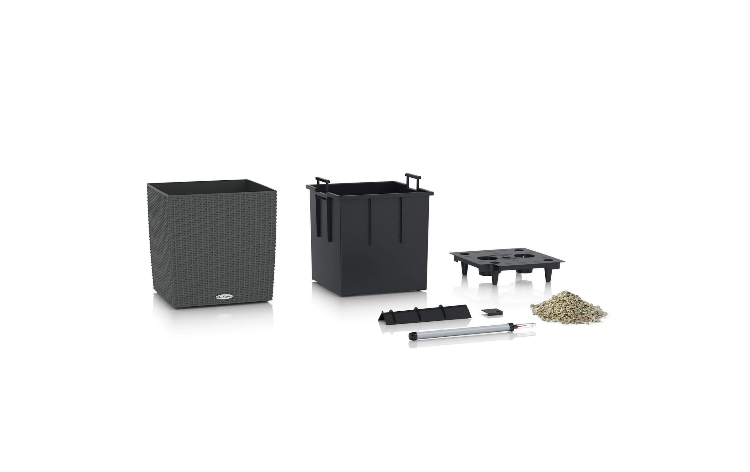Blumentopf »Lechuza Cube Cottage 40 Anthrazit«