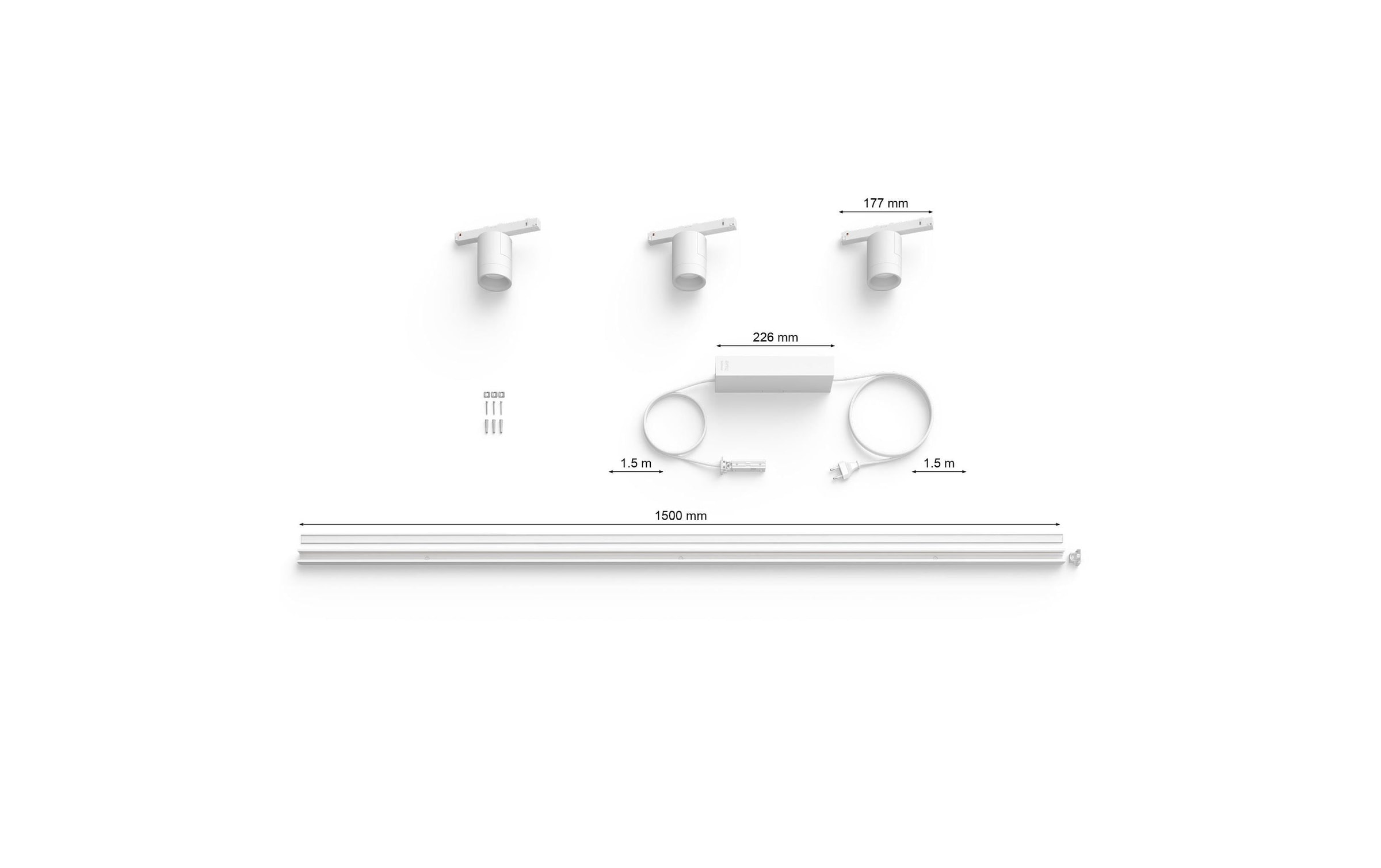 Philips Hue LED Wandleuchte »LED Schienenspot Perifo«, 3 flammig