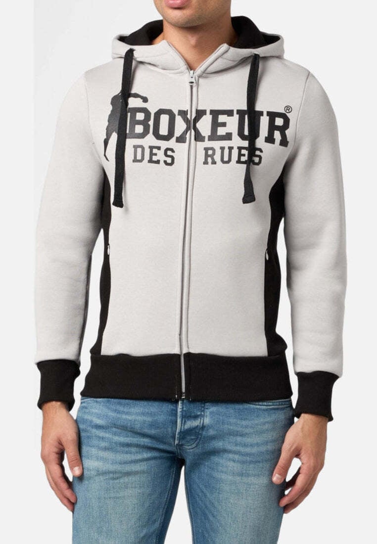 BOXEUR DES RUES Kapuzensweatjacke »BOXEUR DES RUES Kapuzenpullover Hooded Full Zip Sweatshirt«