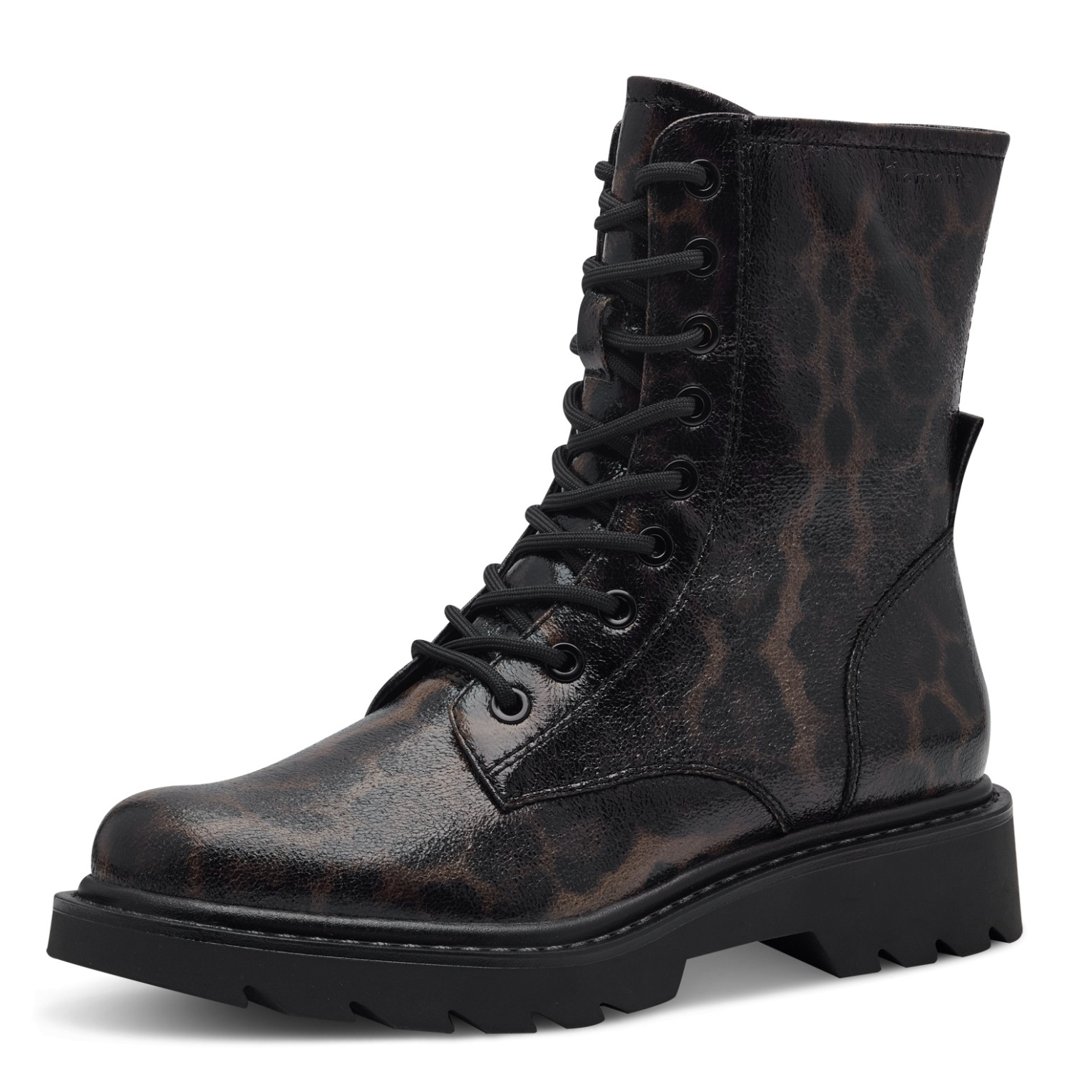 Tamaris Schnürstiefelette, Blockabsatz, Schnürboots mit trendiger Prägung