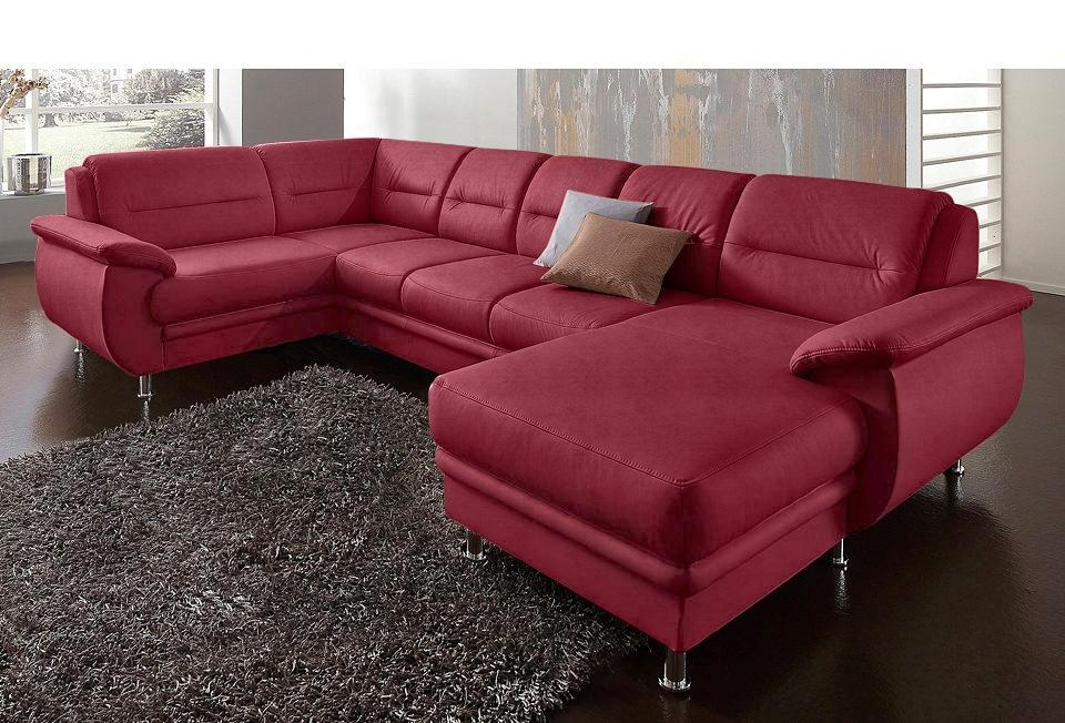 sit&more Wohnlandschaft "Mailand U-Form, B: 312 cm" optional Bettfunktion