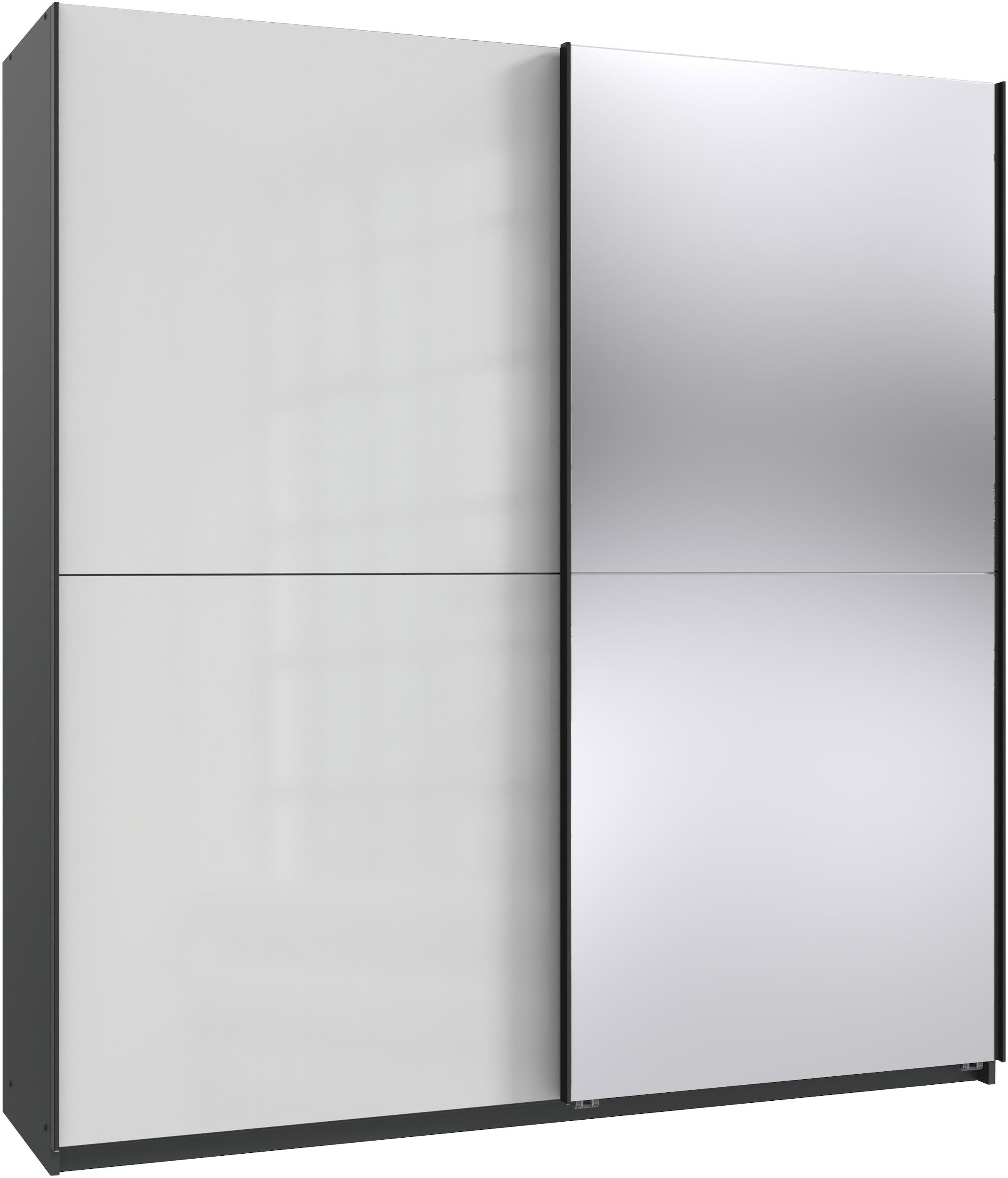 Wimex Kleiderschrank »Mugano, B/T/H 135 oder 180/65/198cm, Made in Germany« wähle Deine Ausstattung: Basic oder Premium!, 2 Schwebetüren mit oder ohne Spiegel, Metallgriffe