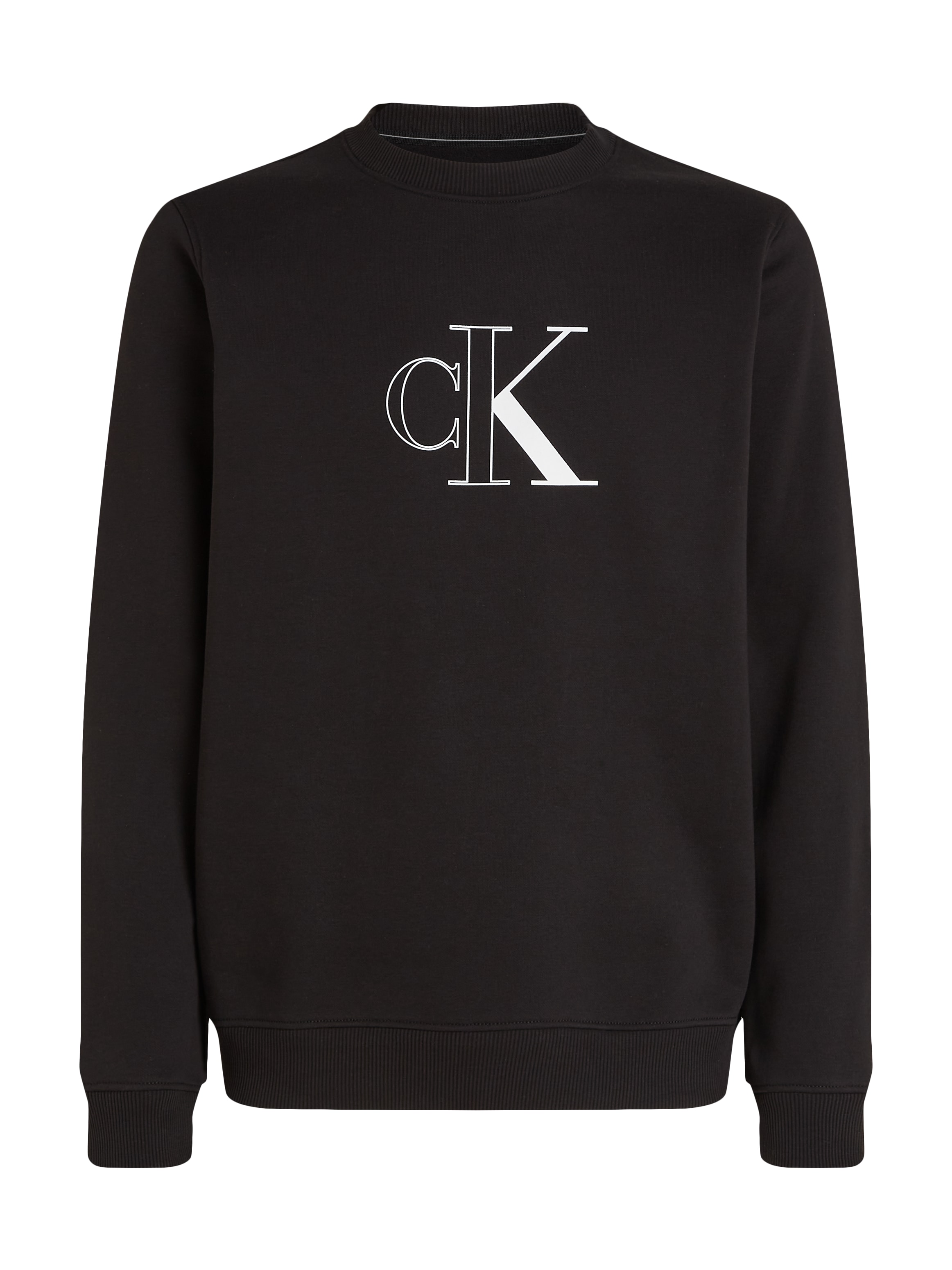 Calvin Klein Jeans Sweatshirt »OUTLINE MONOLOGO CREW NECK«, mit Markenlabel