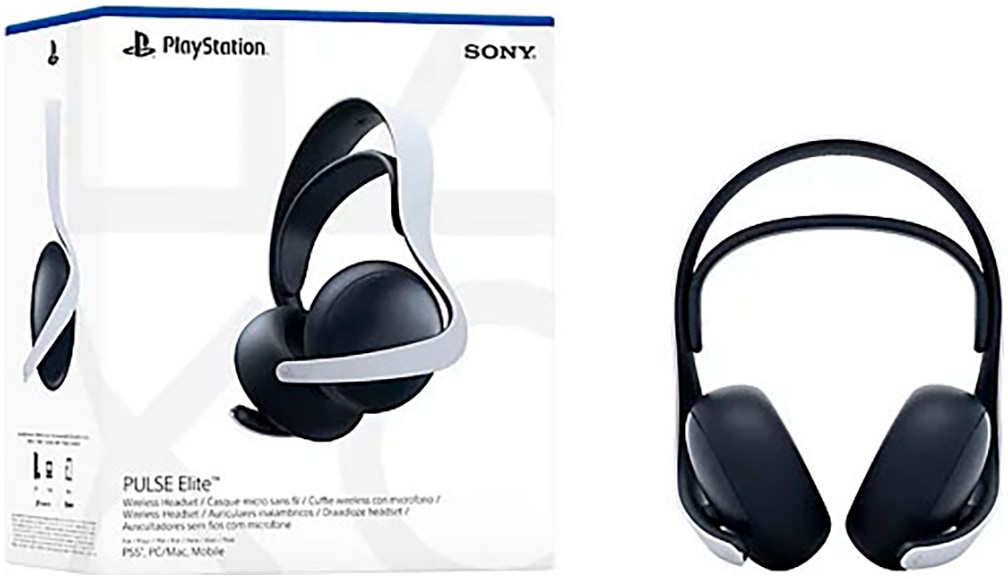 PlayStation 5 Gaming-Headset "PULSE Elite™ Wireless-Headset" Bluetooth Multi-Point-Verbindung Rauschunterdrückung Stummschaltung
